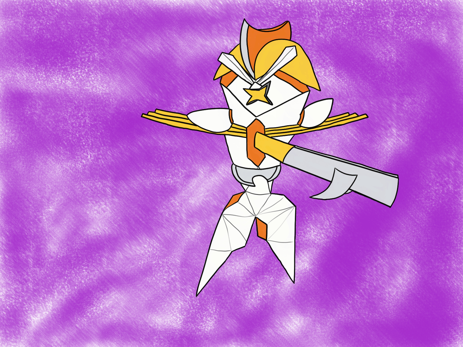 1600x1200 I drew a fusion of Kartana and Bisharp for an art contest, Desktop