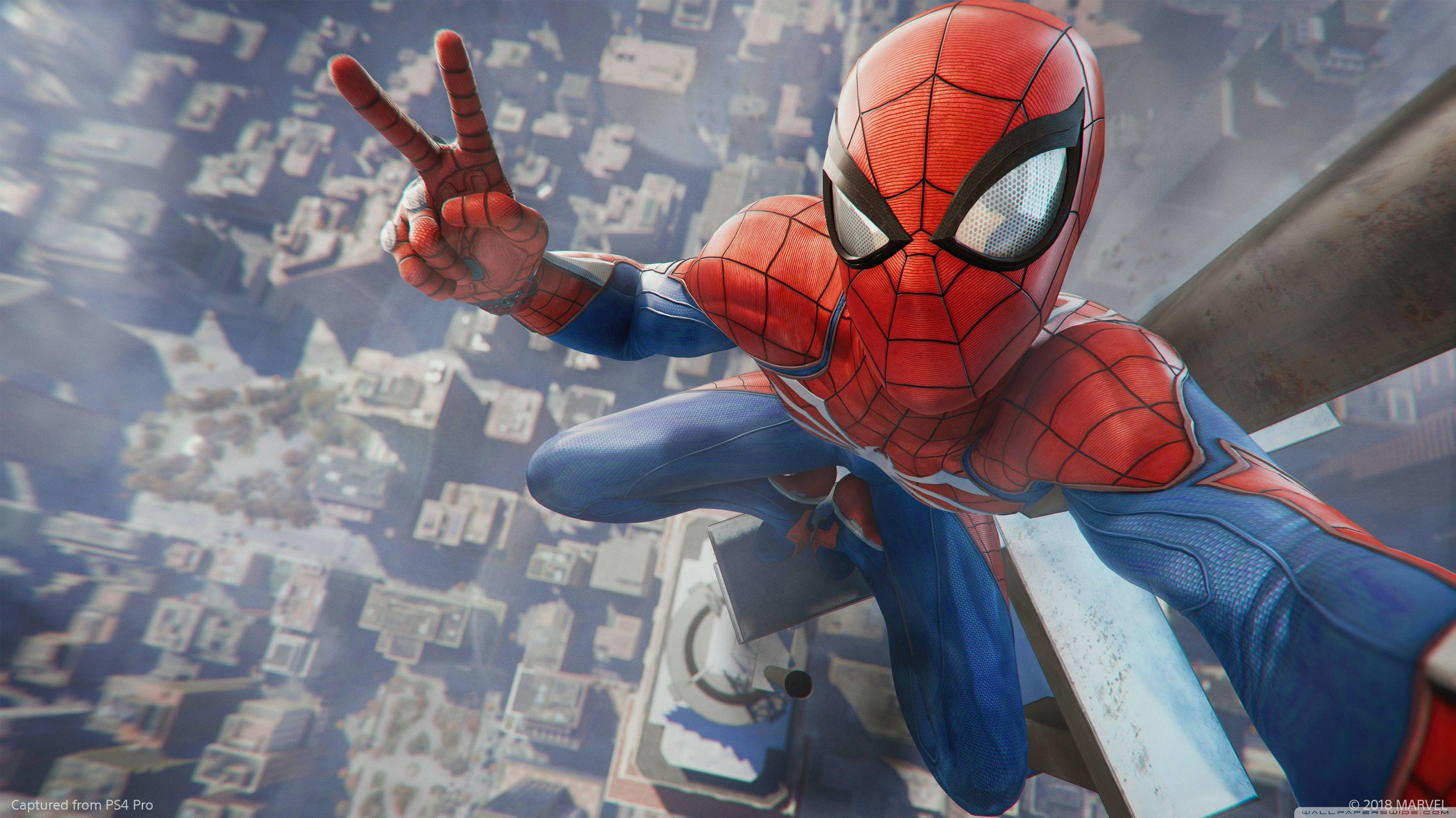 3560x2000 Spider Man Selfie ❤ 4K HD Desktop Wallpaper for 4K Ultra HD TV, Desktop