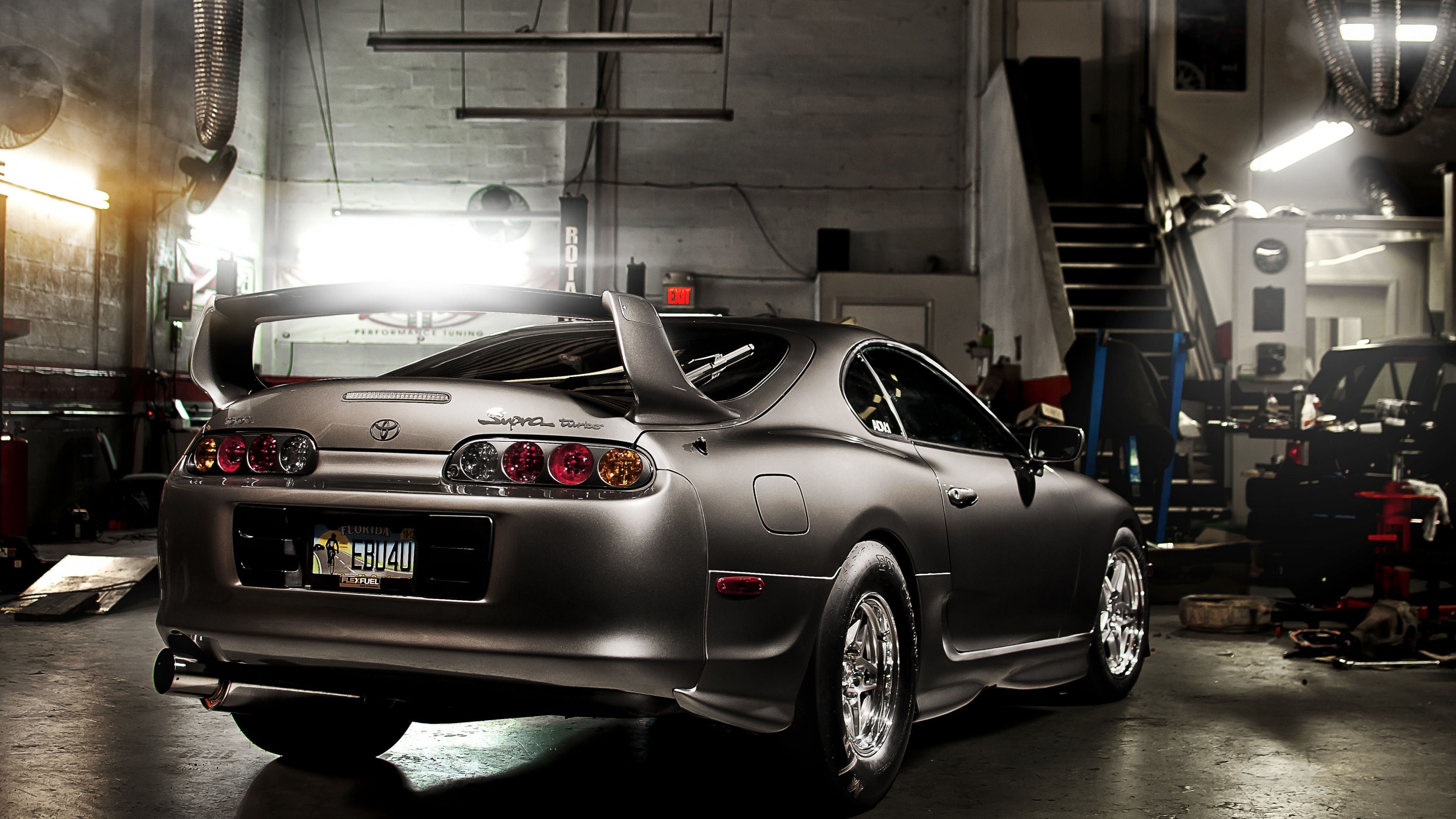 3840x2160 Download  wallpaper rear view, garage, toyota supra, 4k, uhd 16: widescreen,  HD image, background, 9754, Desktop