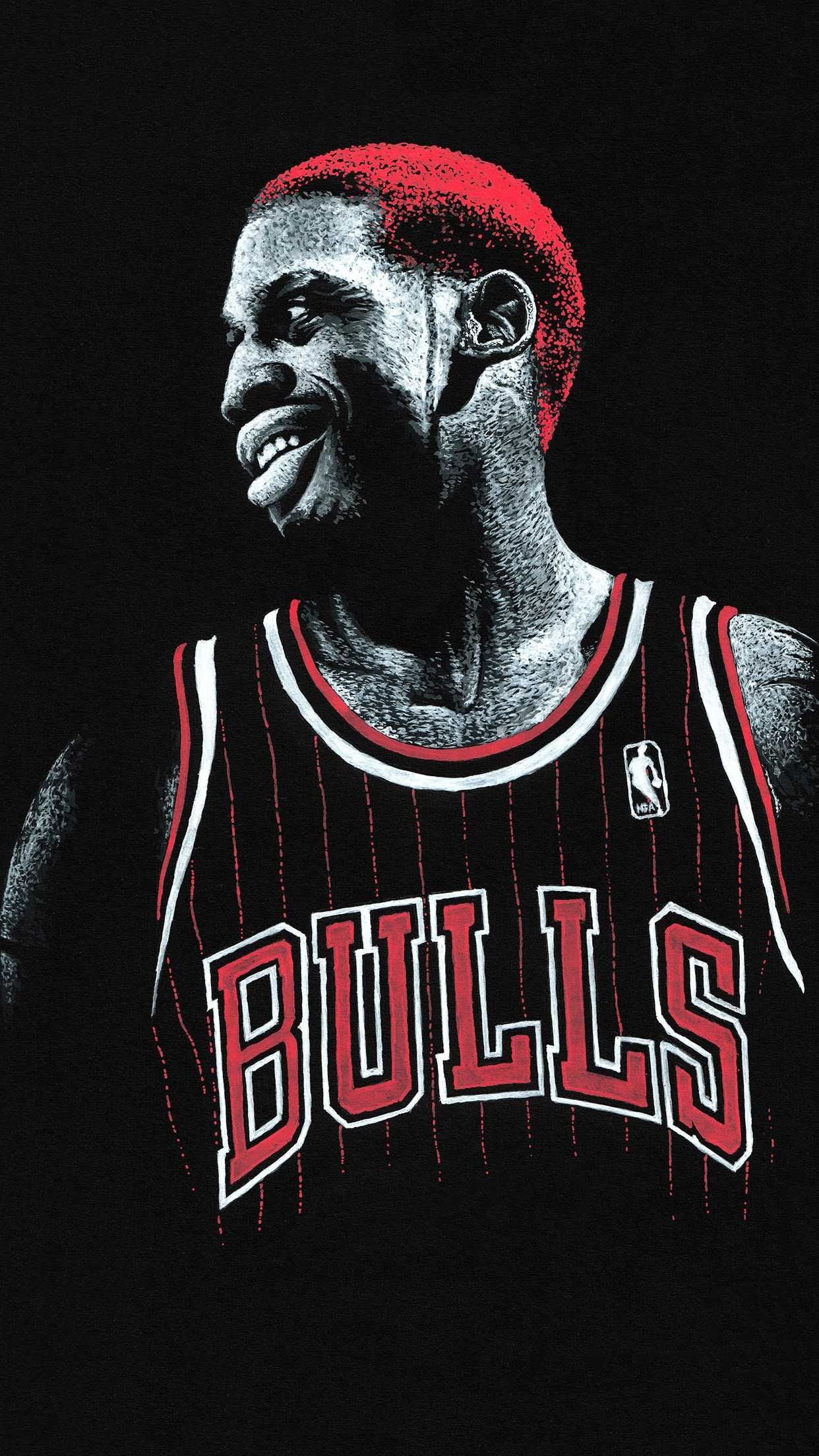 1250x2210 Dennis Rodman Wallpaper Discover more Basketball, Bulls, Chicago Bulls, Dennis Rodman, NBA wallpaper.. Dennis rodman, Denis rodman, Dennis rodman bulls, Phone