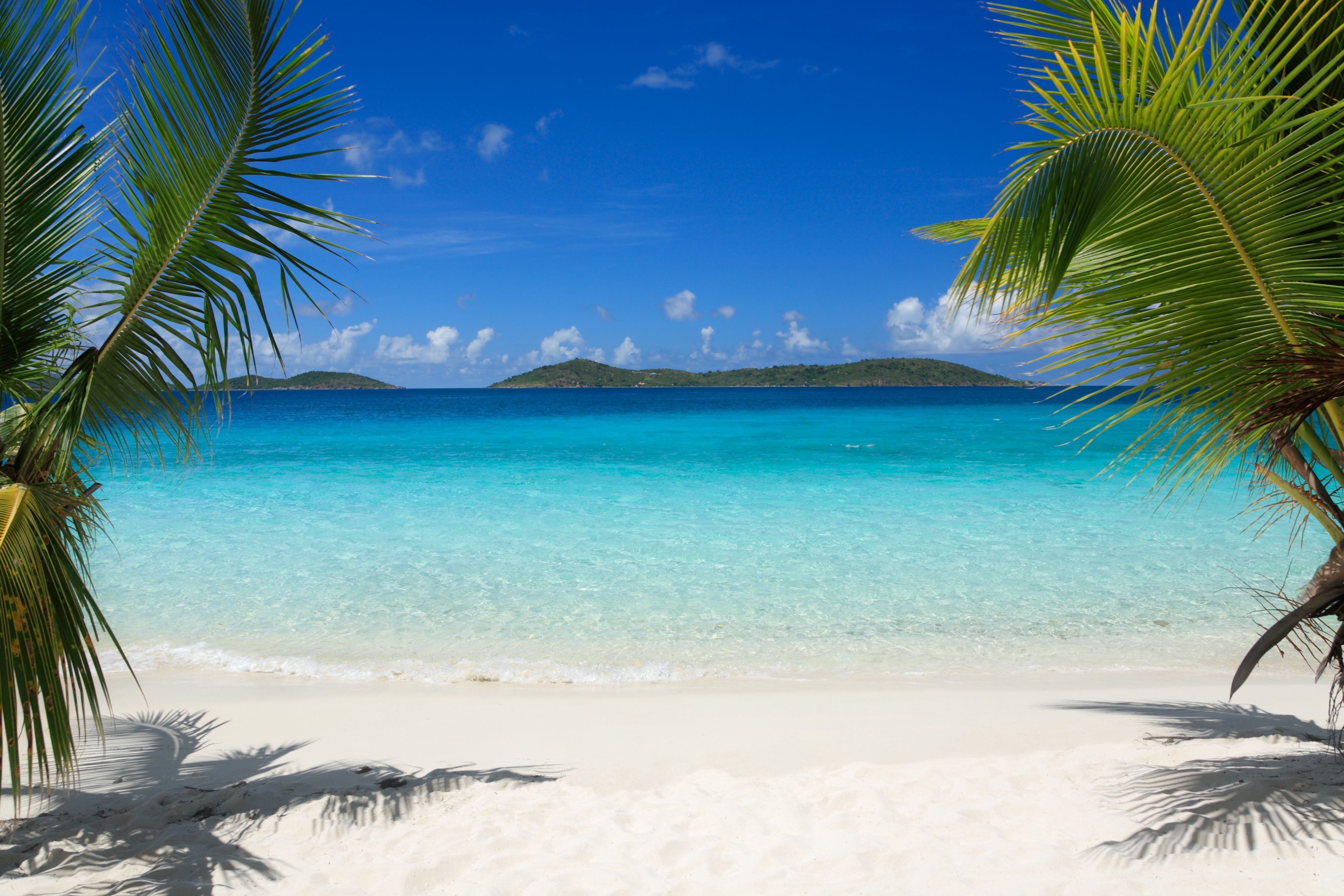 4370x2920 Wallpaper Tropics, Beach, Palm trees, Sand HD, Picture, Image, Desktop