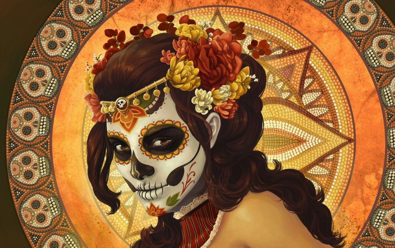 1280x810 Dia de Muertos Painting wallpaper. Dia de Muertos Painting stock, Desktop