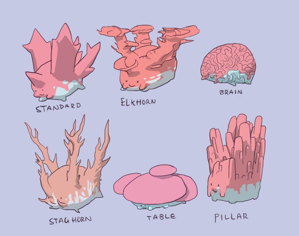 1010x800 Corsola Variations, Desktop