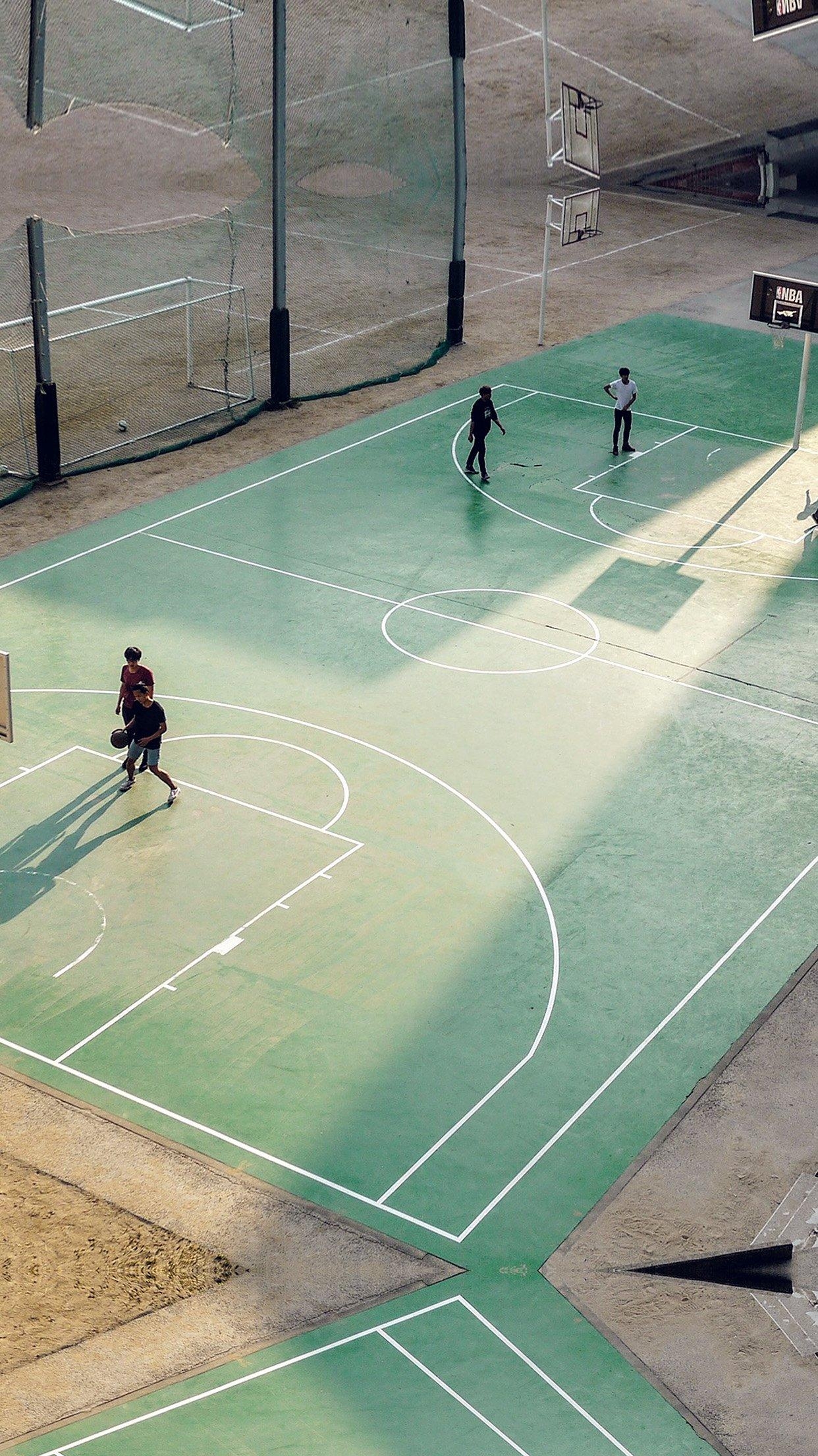 1250x2210 iPhone7 wallpaper. basketball green city, Phone