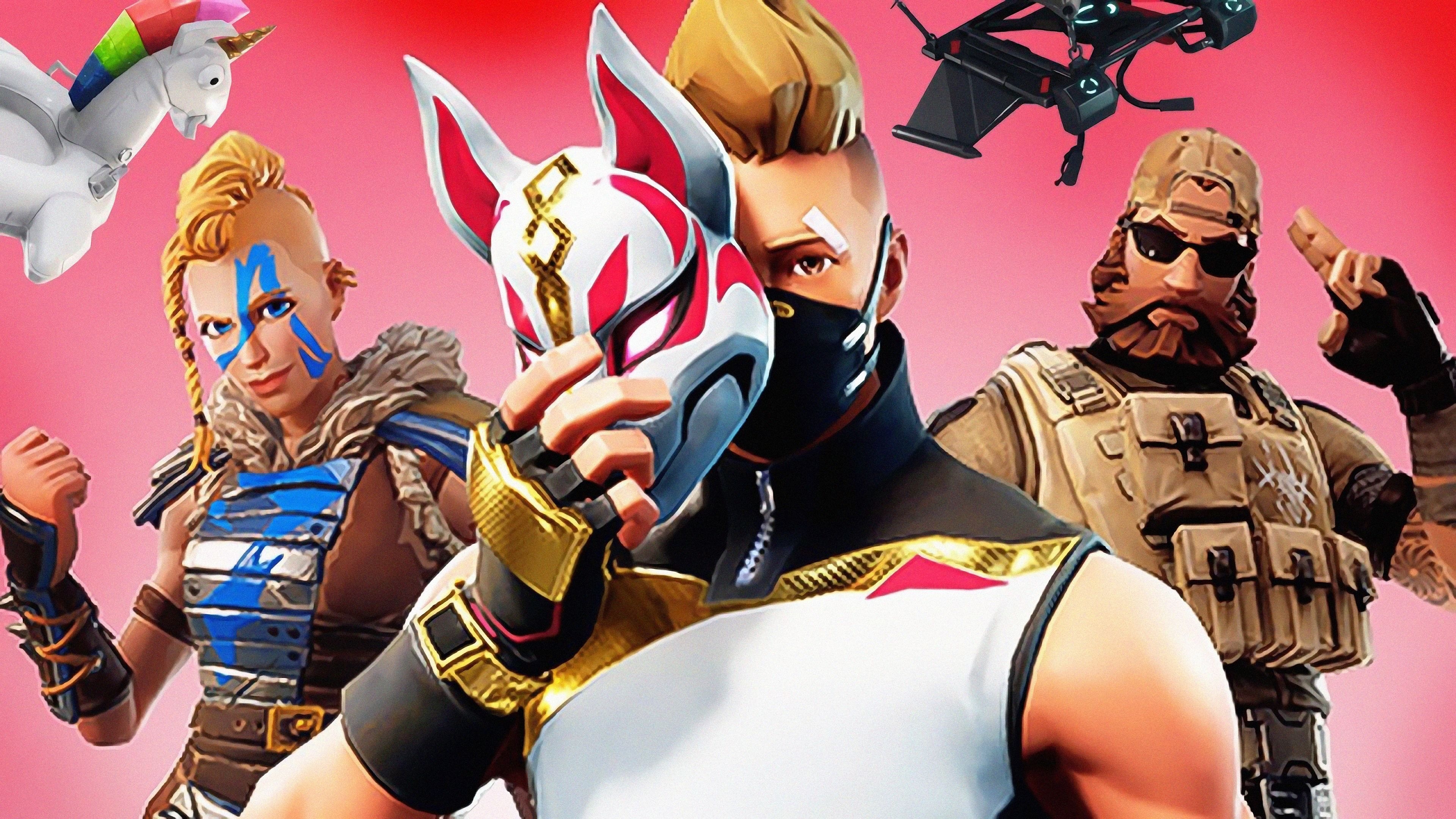 3840x2160 Drift 4K Wallpaper Huntress Sledgehammer Fortnite Battle Royale, Desktop