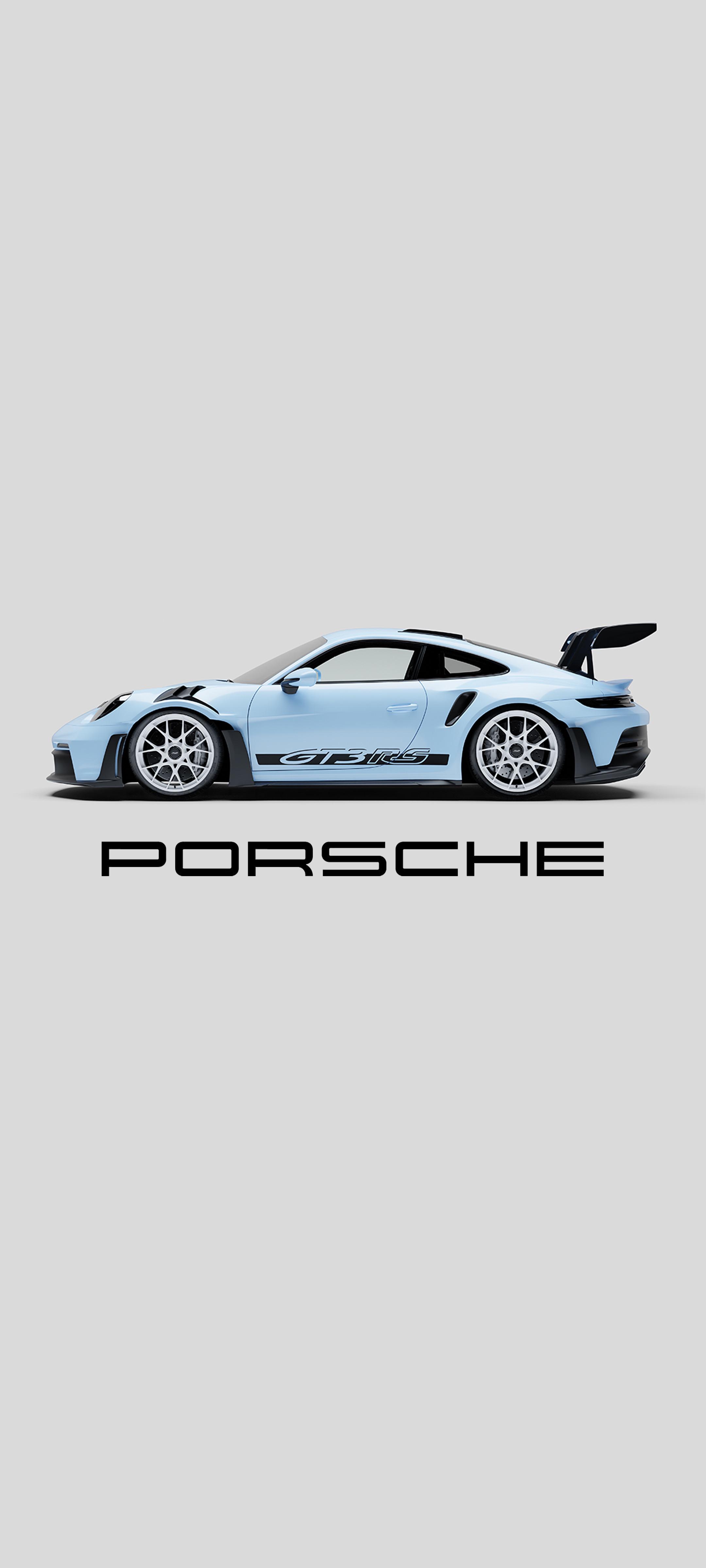 2160x4800 Meissen blue Porsche GT3 RS IPhone wallpaper, Phone