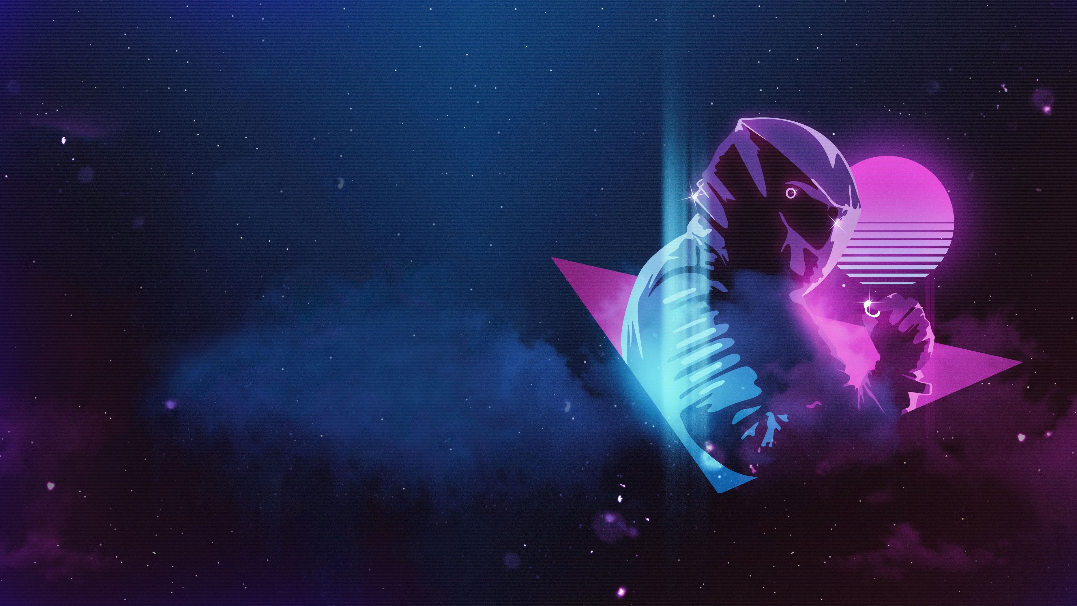 3740x2100 #New Retro Wave, s, #Monstercat, #scanlines, Desktop