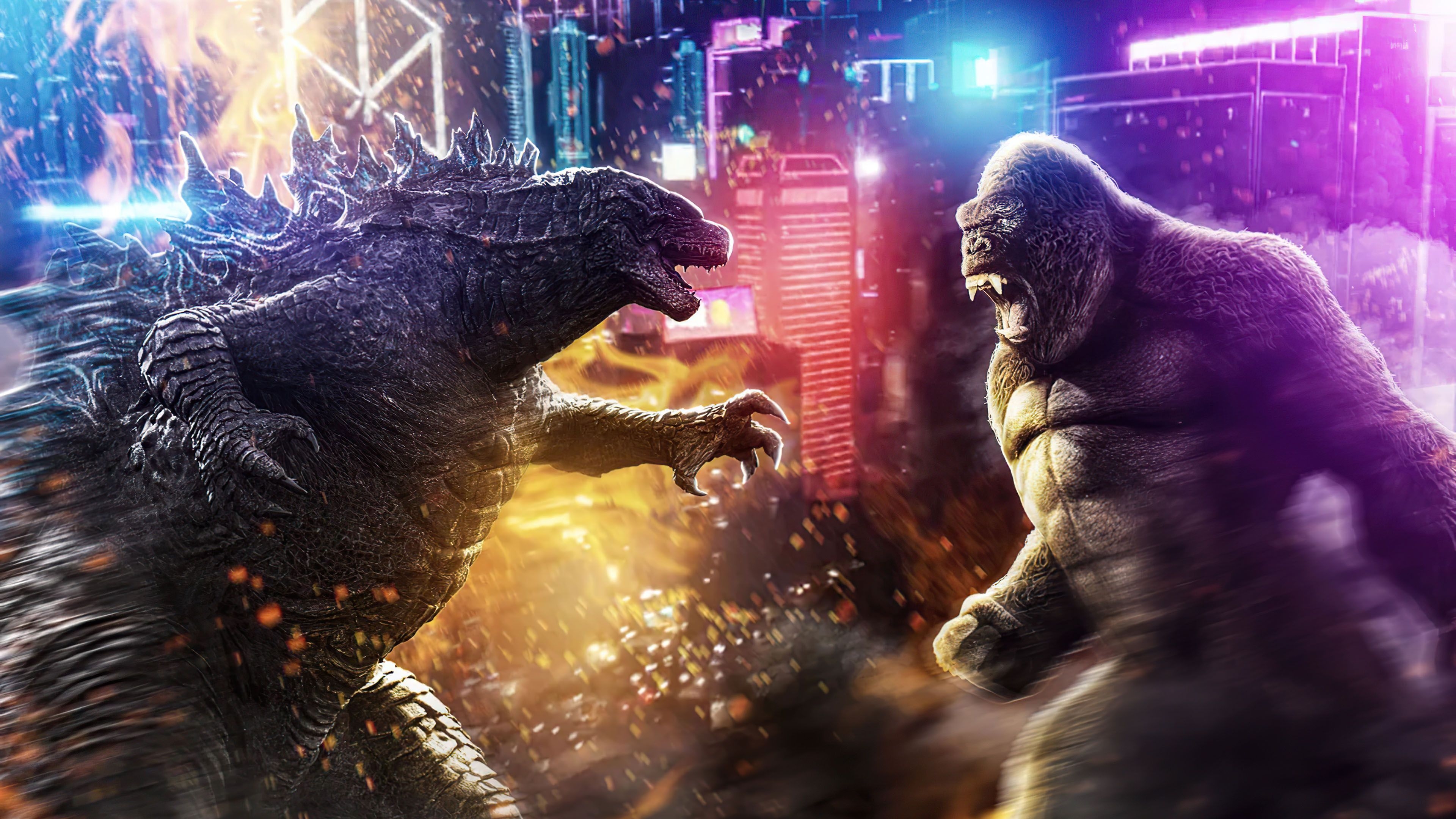 3840x2160 Godzilla Godzilla vs Kong King Kong 4K HD Godzilla vs Kong Wallpaper, Desktop