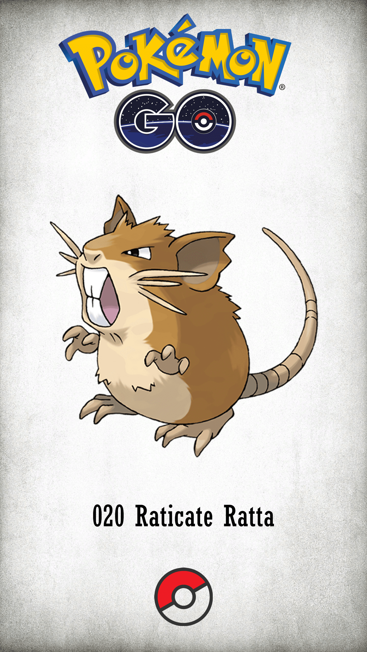 1250x2210 Character Raticate Ratta, Phone