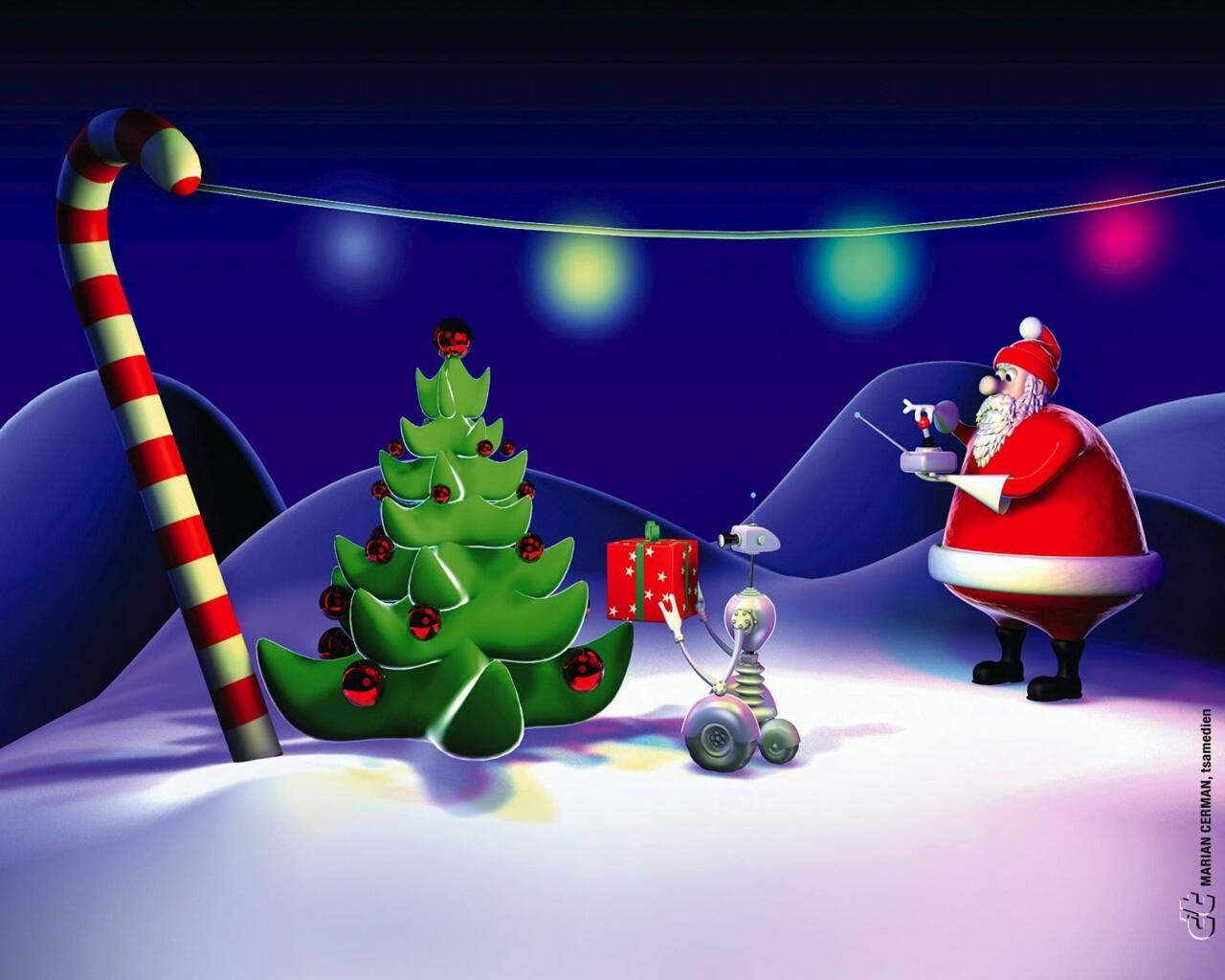 1280x1030 animated christmas wallpaper, Desktop