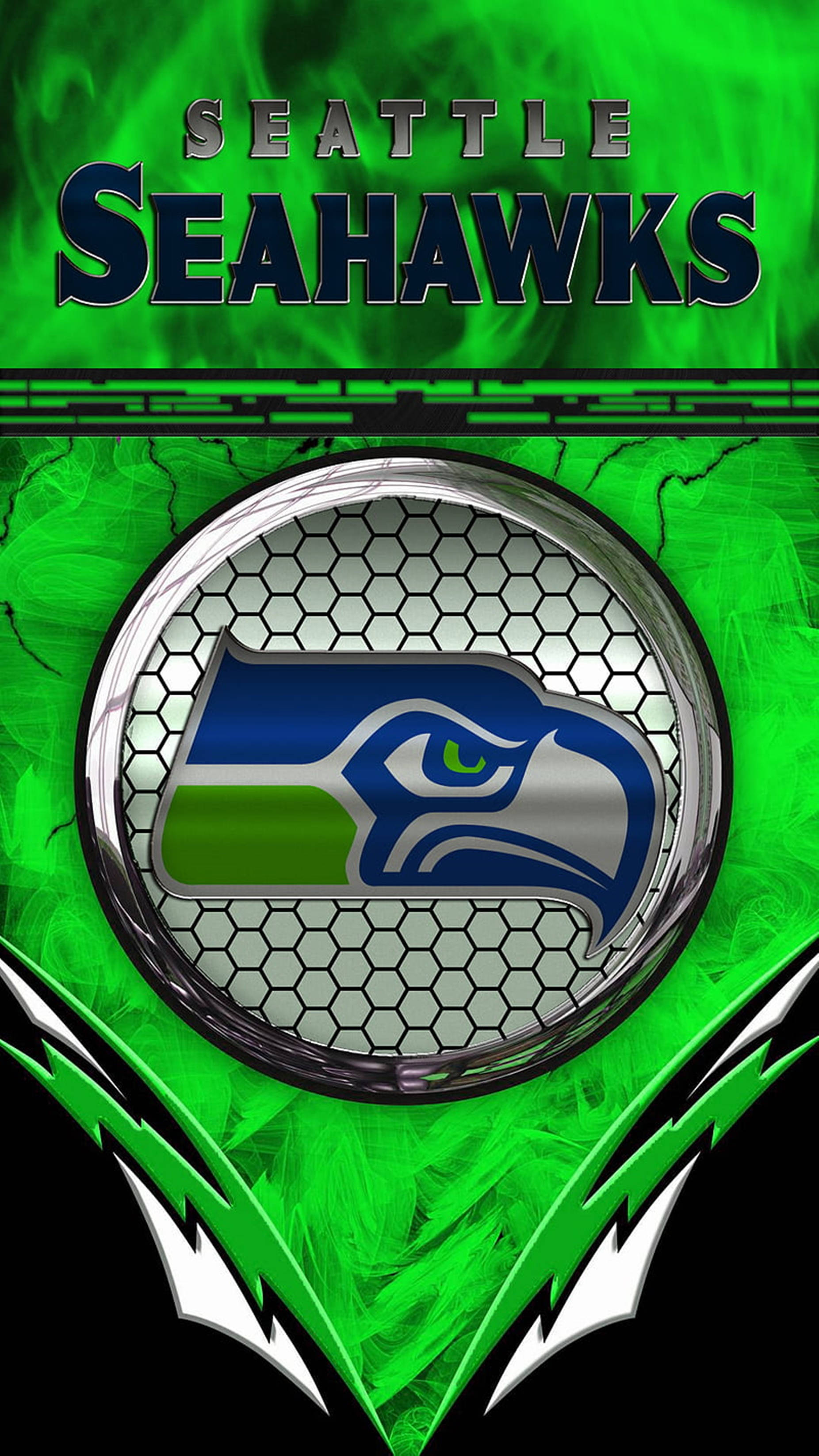 1860x3300 Download Seahawks Logo Cool Green, Phone