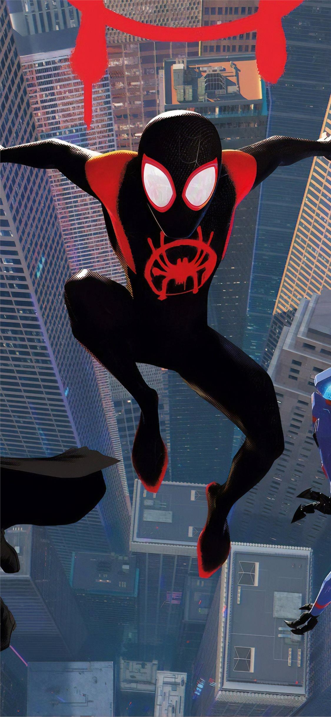 1130x2440 spiderman into the spider verse new poster art iPhone 11, Phone