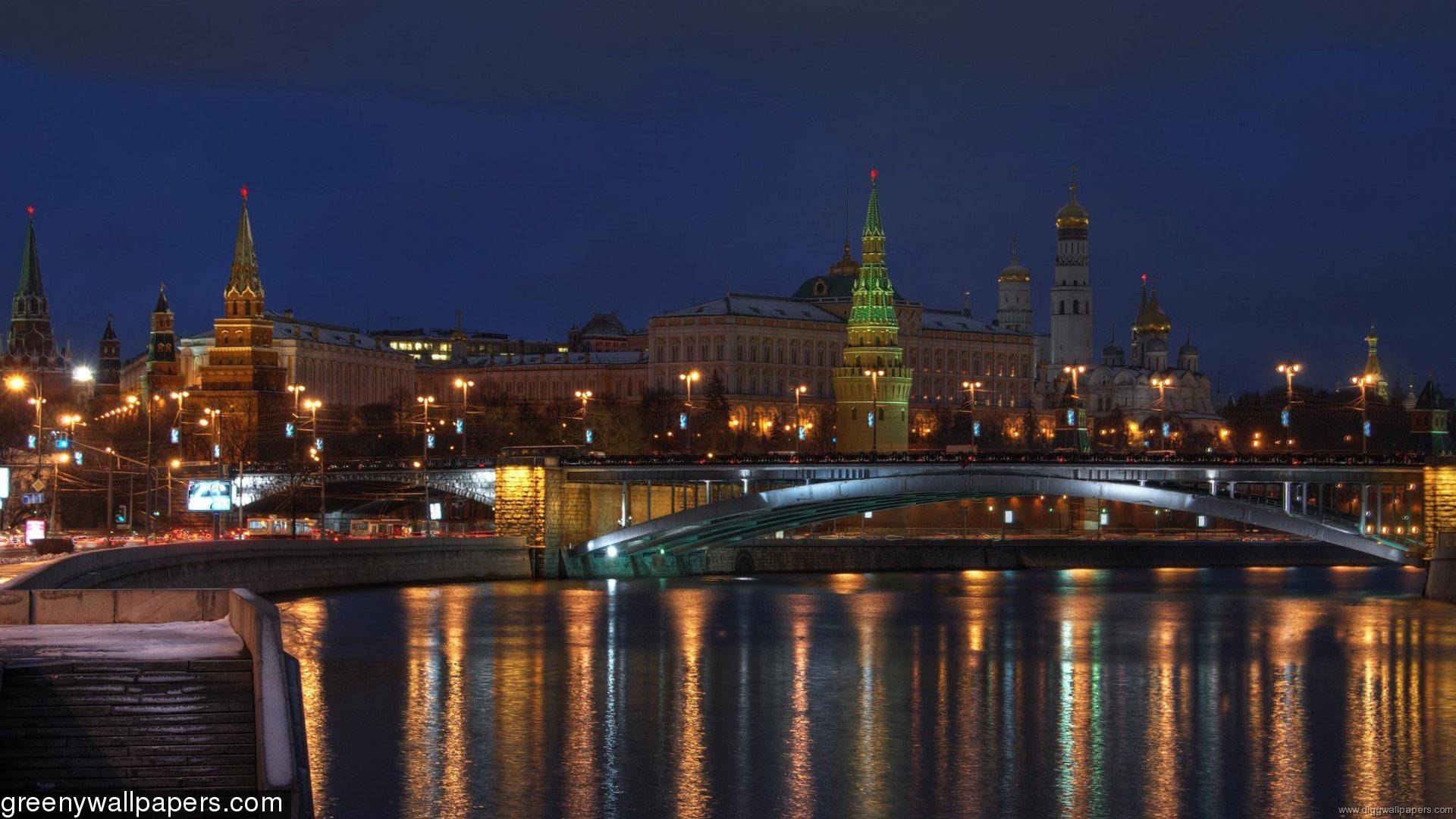 1920x1080 Kremlin Bridge Moscow  Wallpaper, Desktop