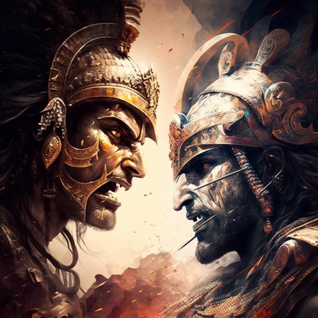 1030x1030 Recreating Indian Mahabharata legends by generative AI., Phone