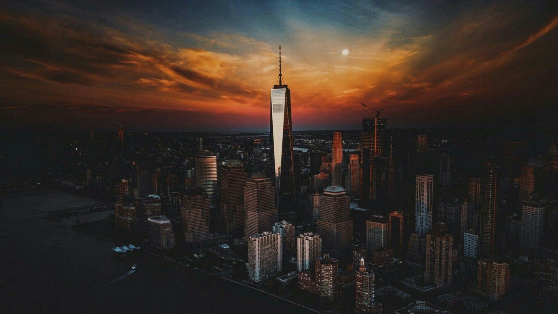 1920x1080 Manhattan And One World Trade Center Wallpaper. Wallpaper Studio 10, Desktop