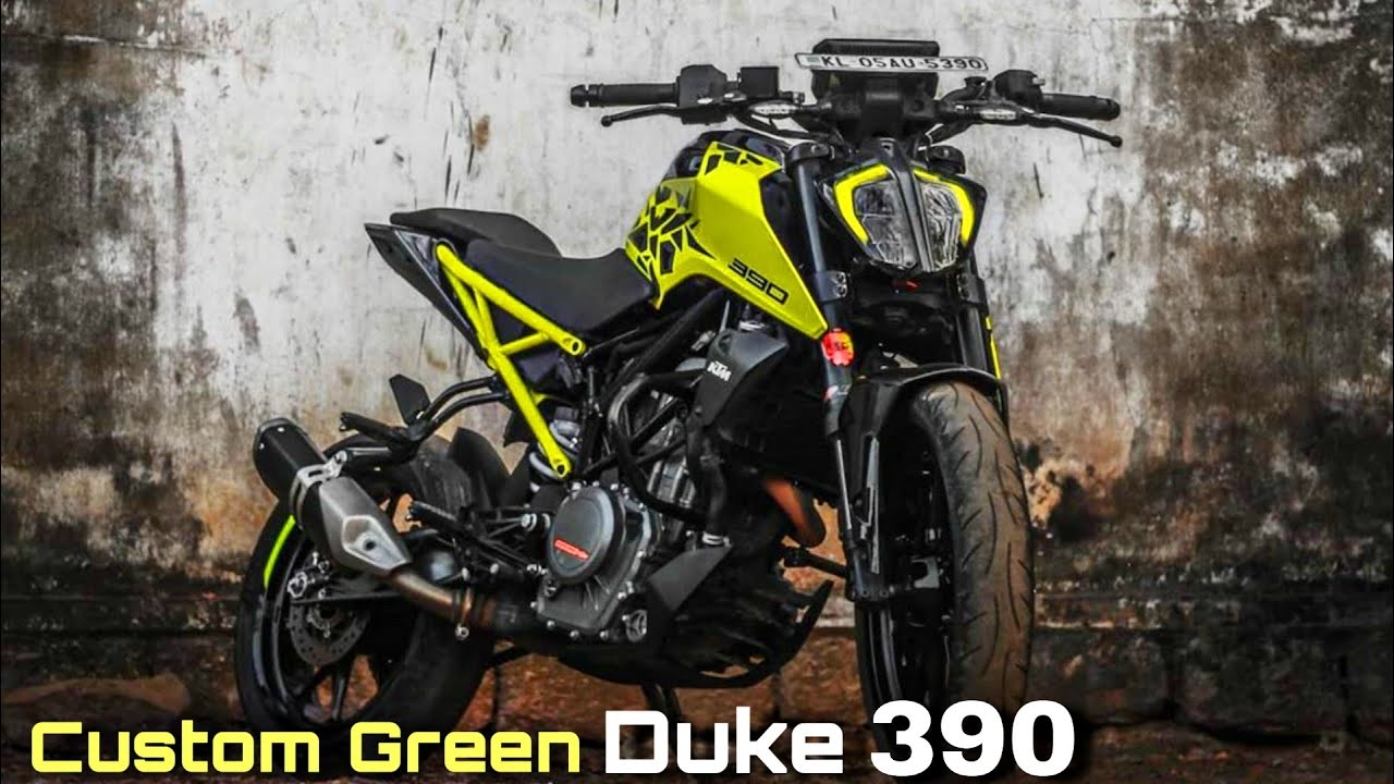 1280x720 KTM Duke 390 Custom Green Modified.TBC shubham, Desktop