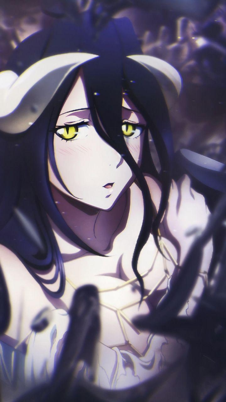 720x1280 Albedo, Overlord, anime girl, dark,  wallpaper. Anime, Phone