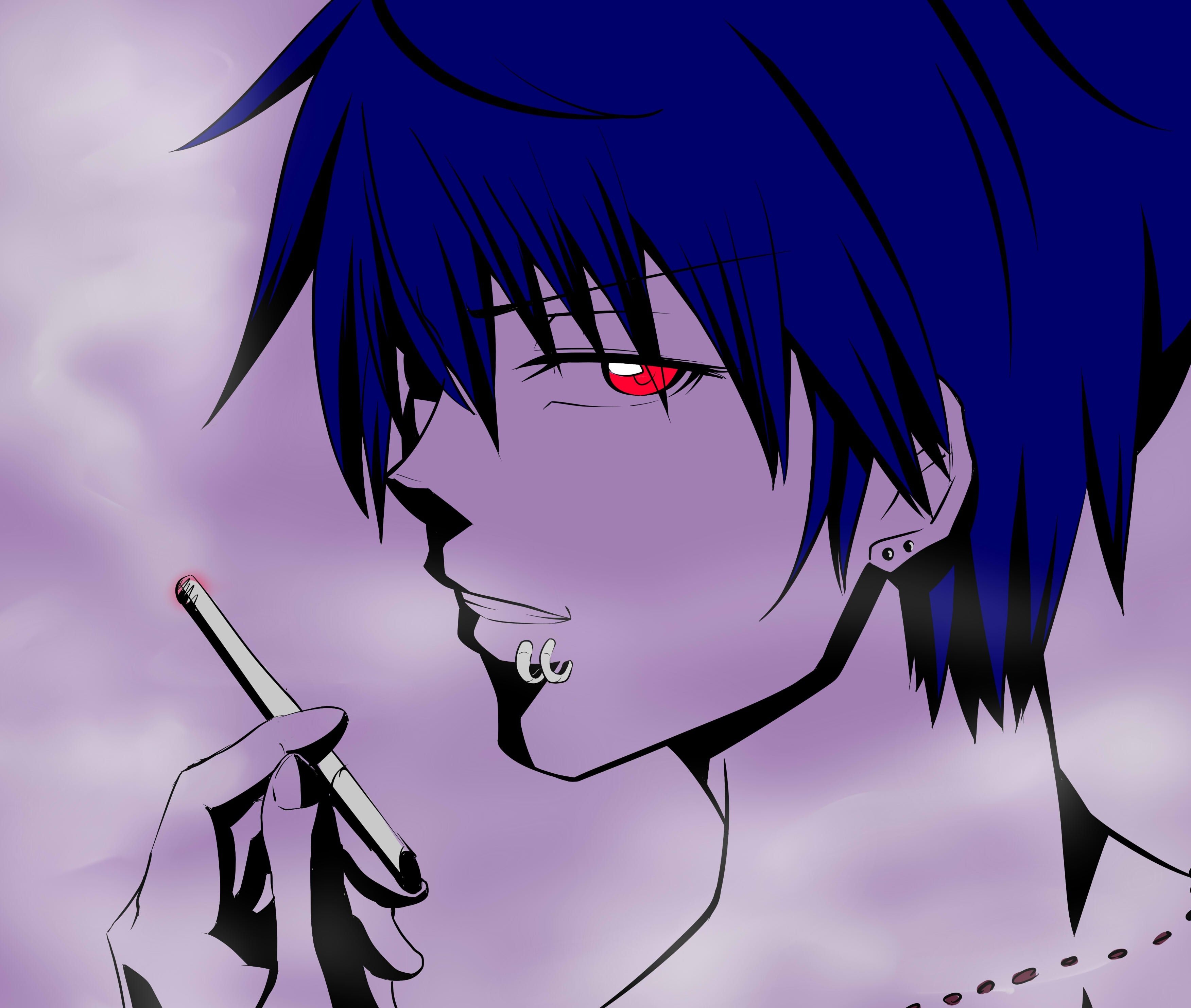 3510x2970 Cigarette Anime Boy Smoking HD Wallpaper, Desktop