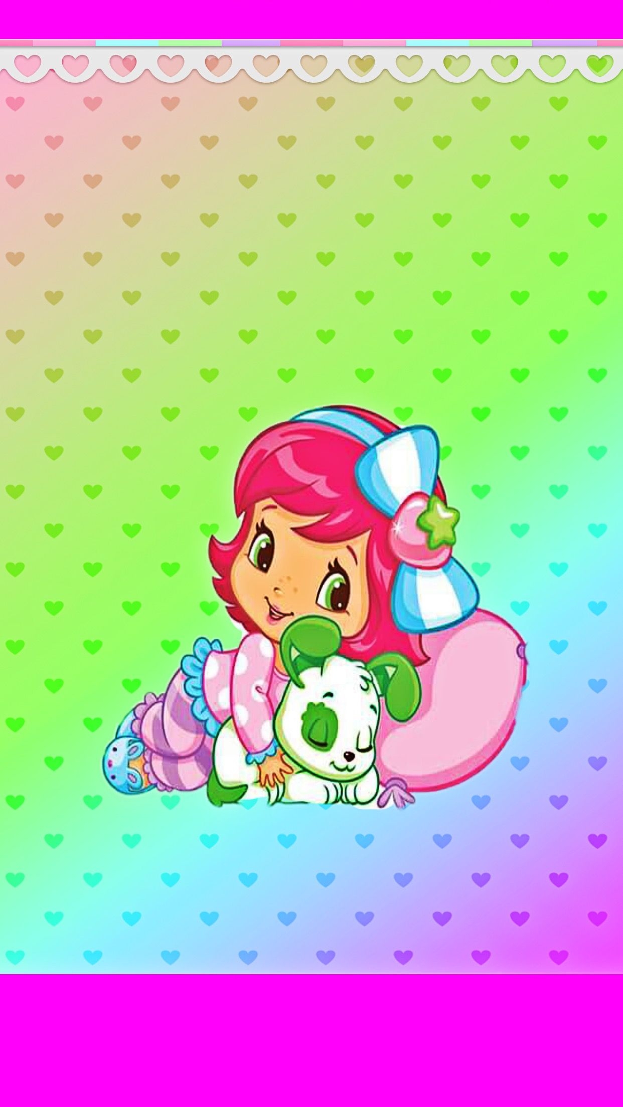 1250x2210 Strawberry shortcake cartoon, Phone