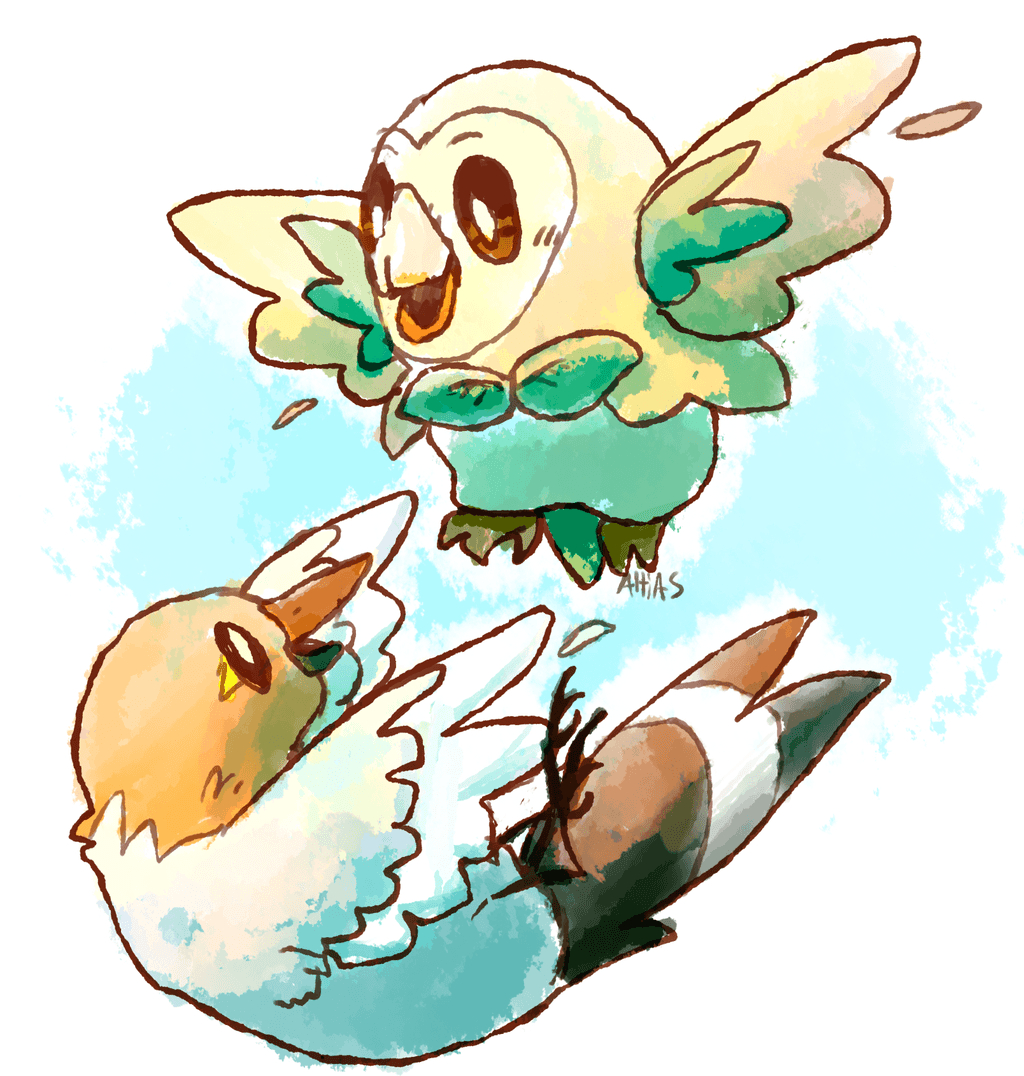 1030x1080 Rowlet And Fletchling, Phone