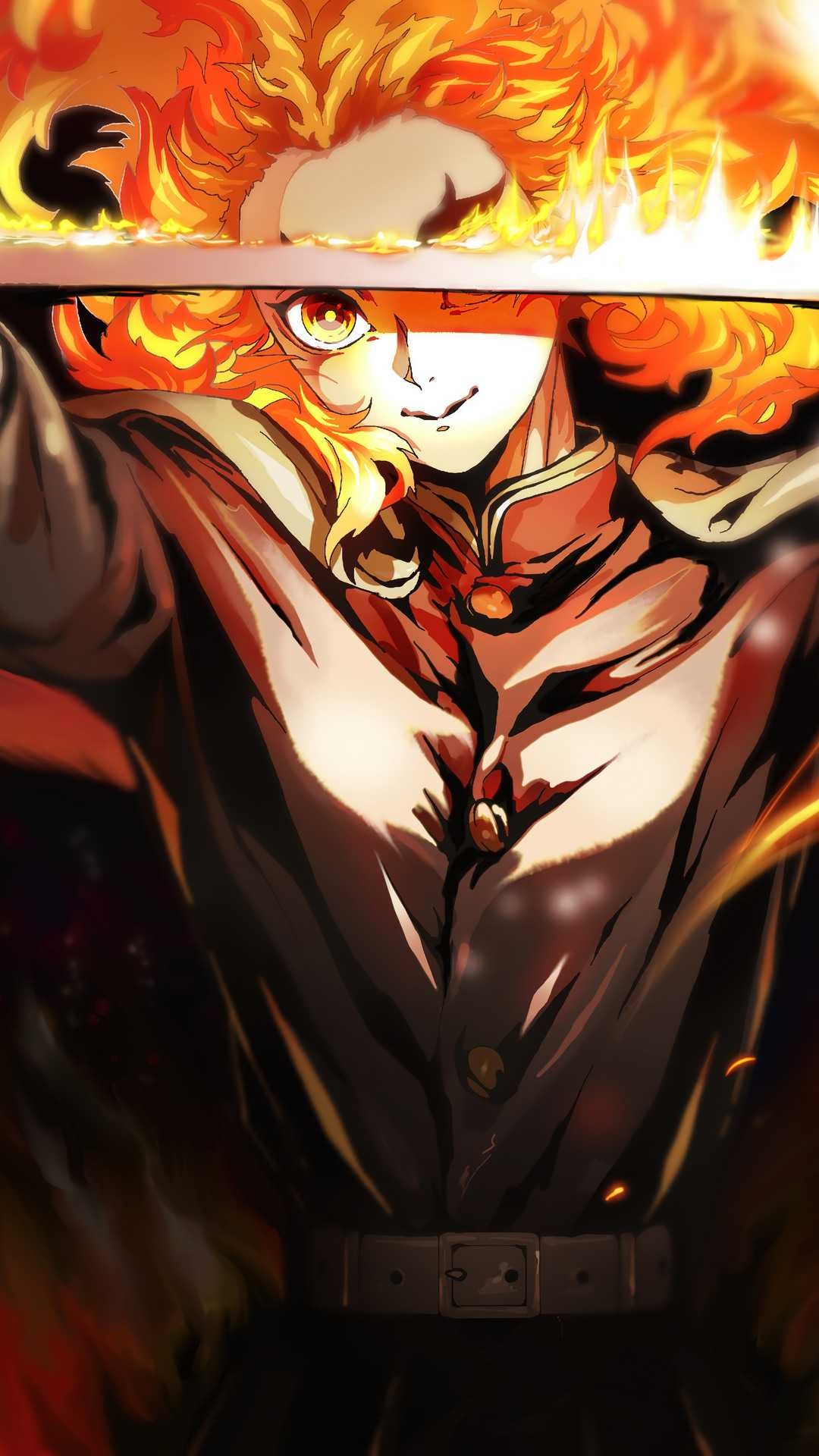 1080x1920 Kyojuro Rengoku Wallpaper, Phone