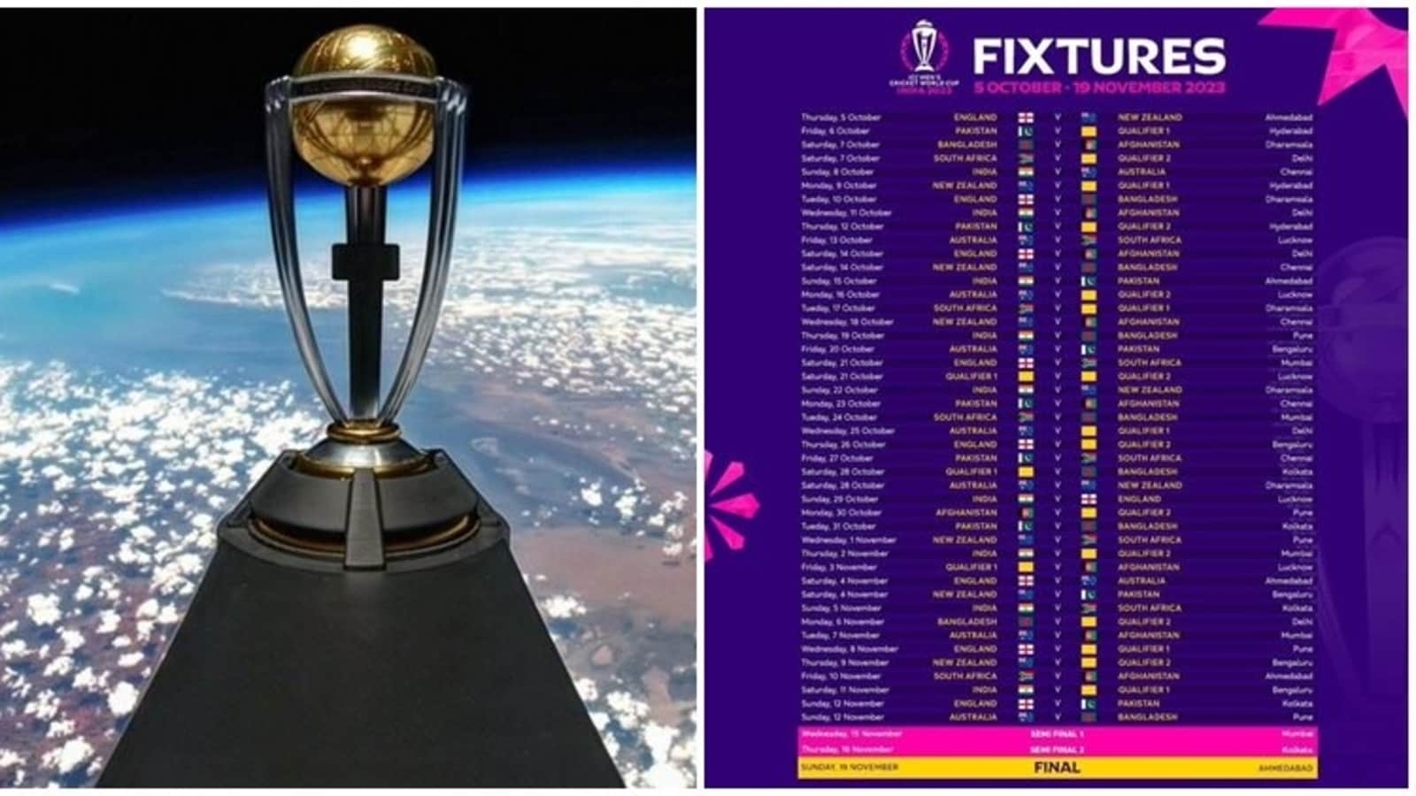 1600x900 ICC World Cup 2023 schedule announcement highlights: India vs Pakistan on October final in Ahmedabad, Desktop