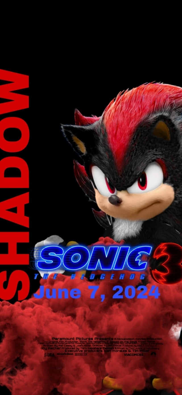 640x1390 Promotional Character Posters For Sonic Movie 3 Made By Me. Sonic The Hedgehog 3 Dashes To Theaters June 2024!, Phone