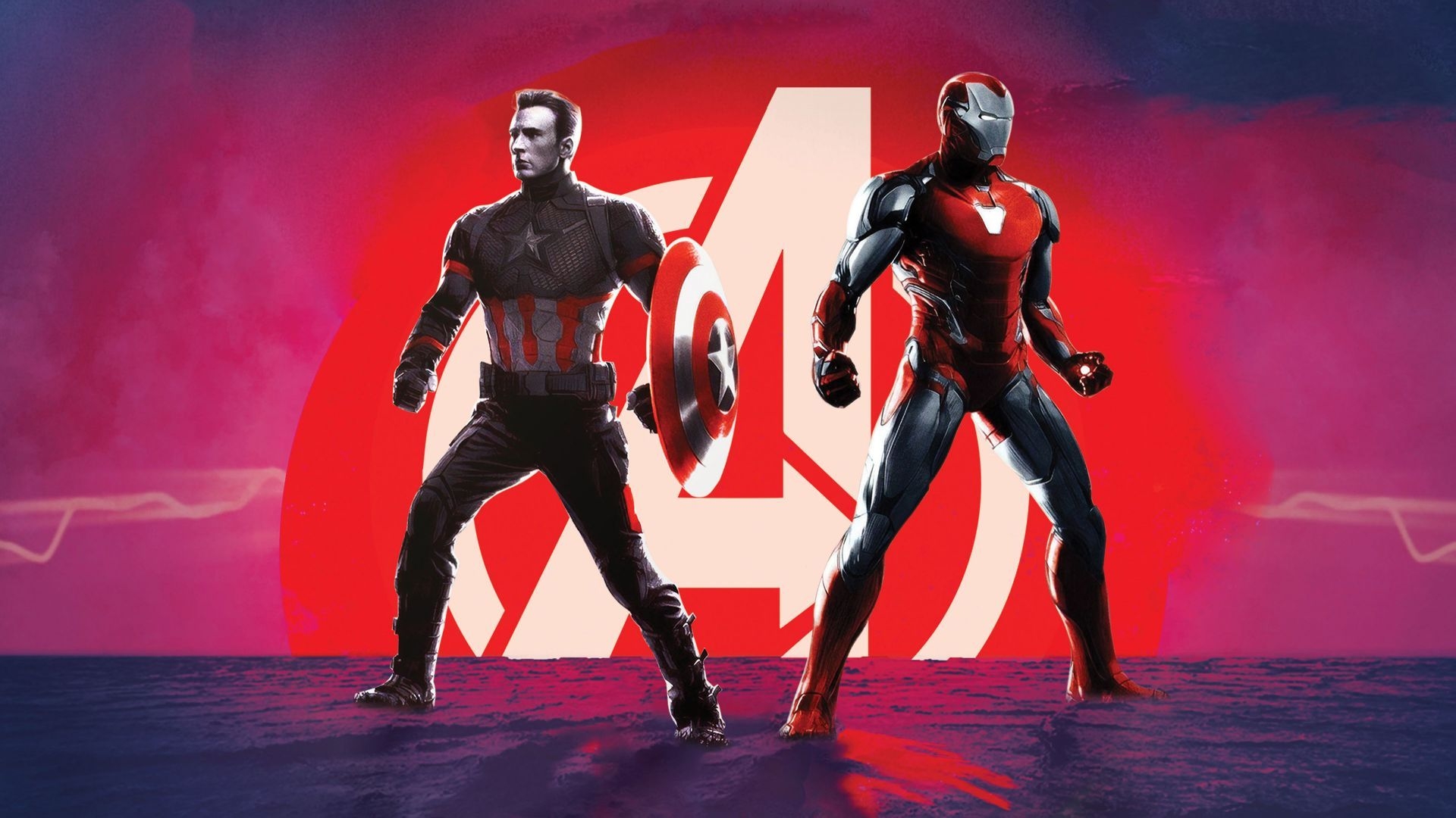 1920x1080 Desktop wallpaper captain america, iron man, avengers: endgame, movie, art, HD image, picture, background, ae9514, Desktop