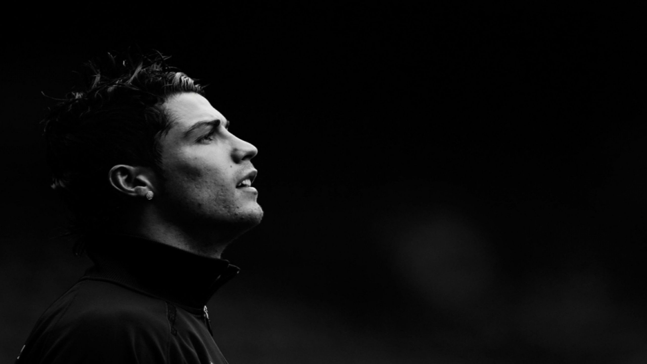 2560x1440 Cristiano Ronaldo Black and White Wallpaper HD / Desktop, Desktop