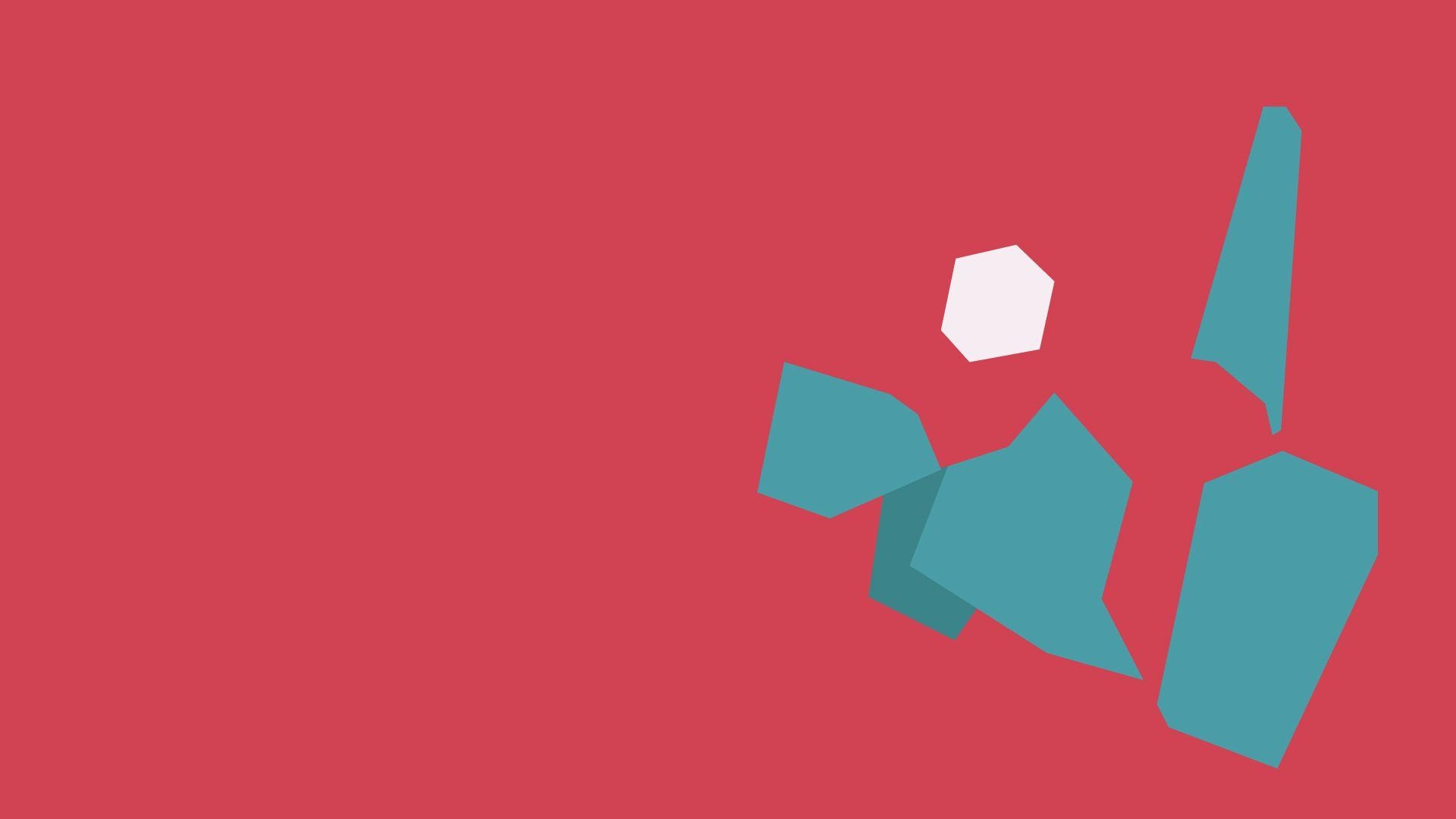 1920x1080 Porygon, Minimalism, Pink Background wallpaper. anime. Wallpaper, Desktop