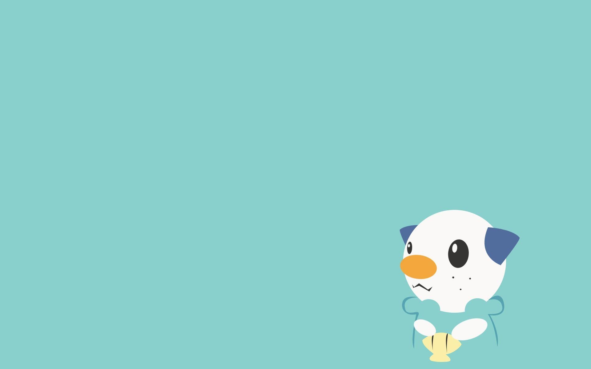 1920x1200 Oshawott, Minimalism, Blue Background wallpaper. anime. Wallpaper, Desktop