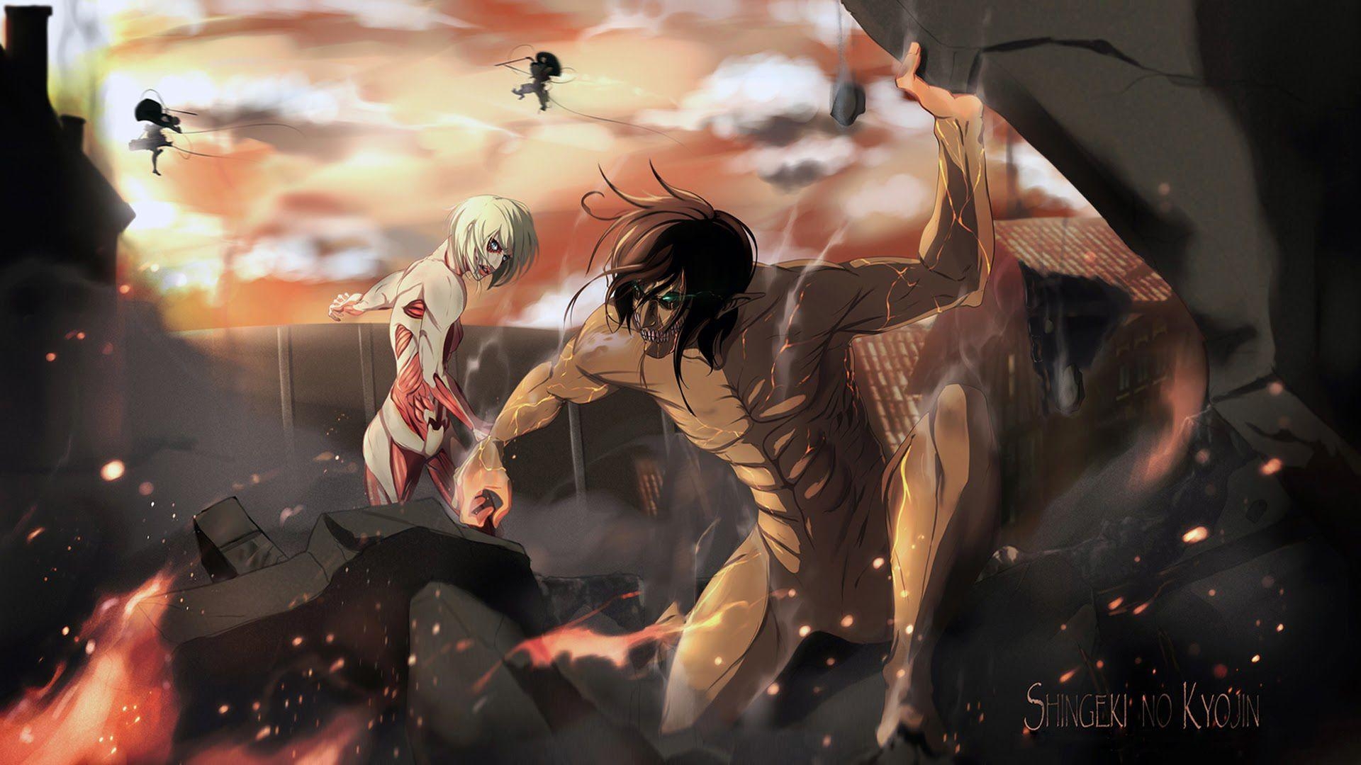 1920x1080 Anime Attack On Titan Eren Yeager Annie Leonhart Wallpaper, Desktop