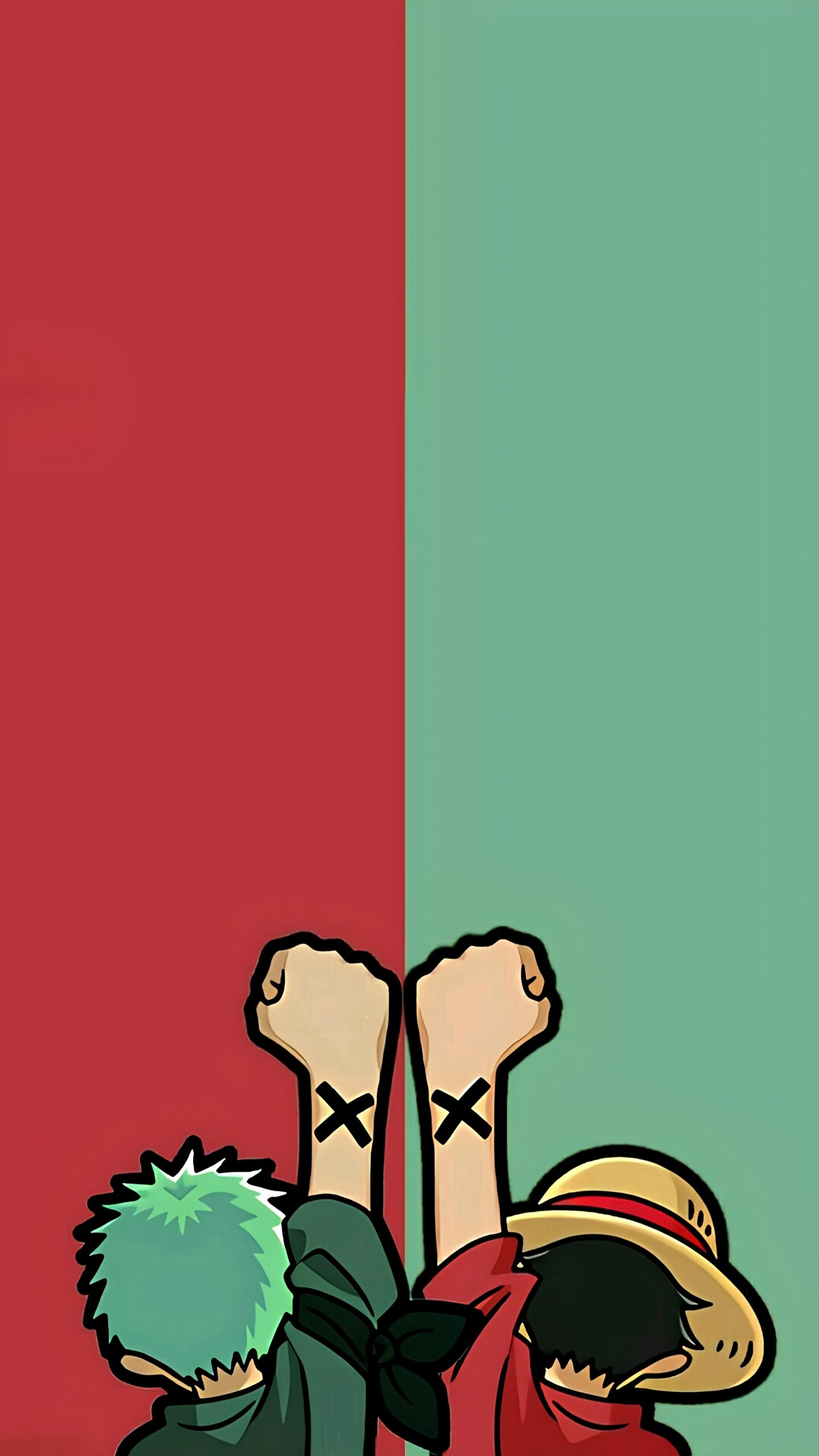 1440x2560 Luffy and Zoro Wallpaper, Phone