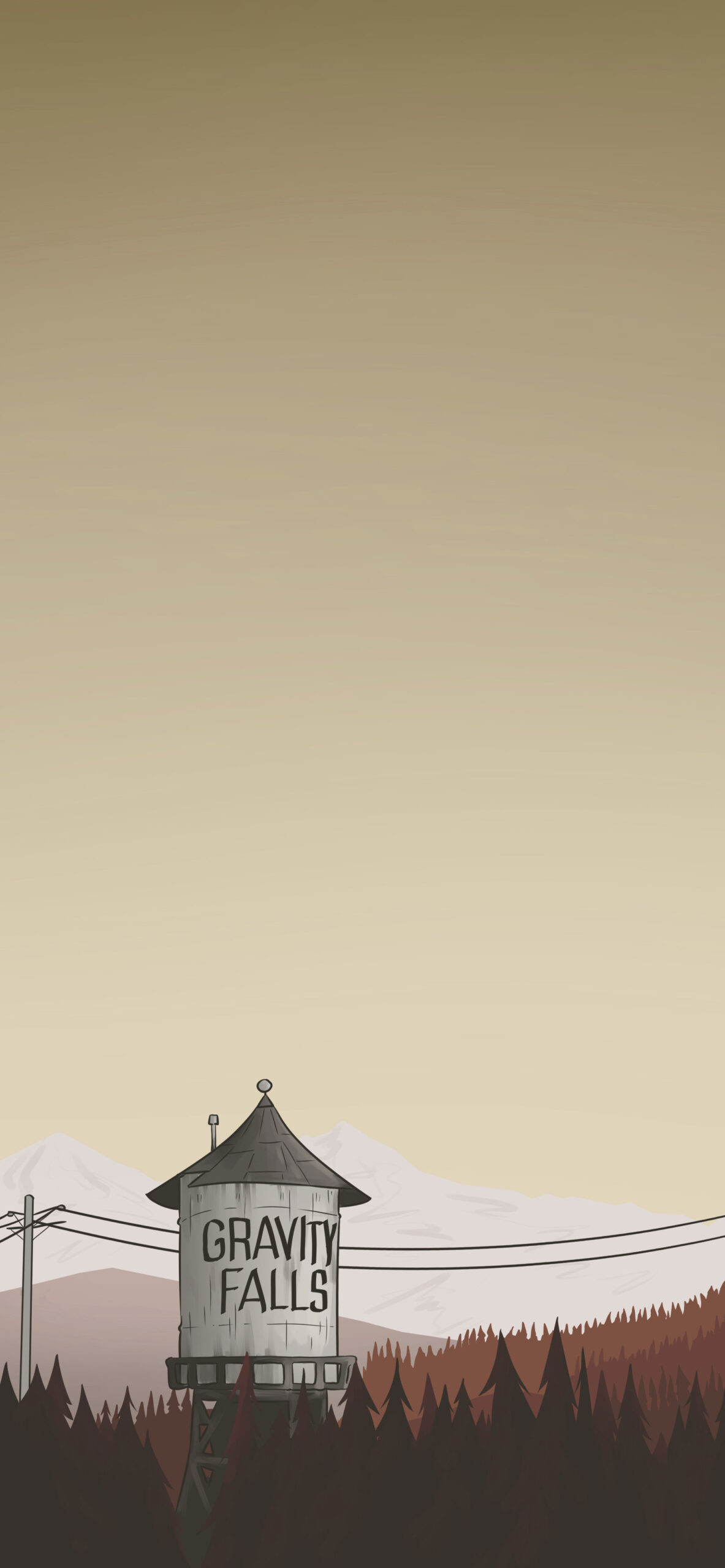 1190x2560 Gravity Falls Water Tower Wallpaper Falls Wallpaper for Phone, Phone