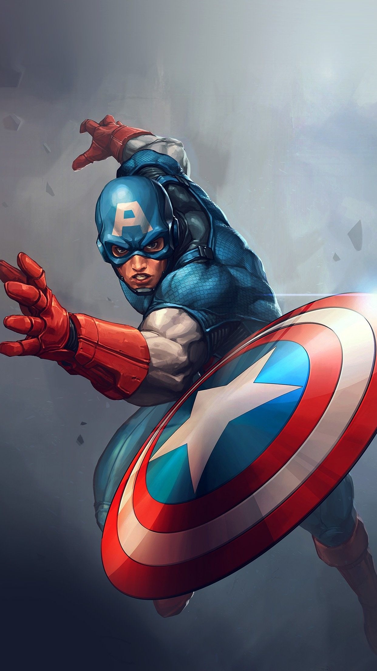 1250x2210 Captain America 3D Wallpaper For Android, Phone