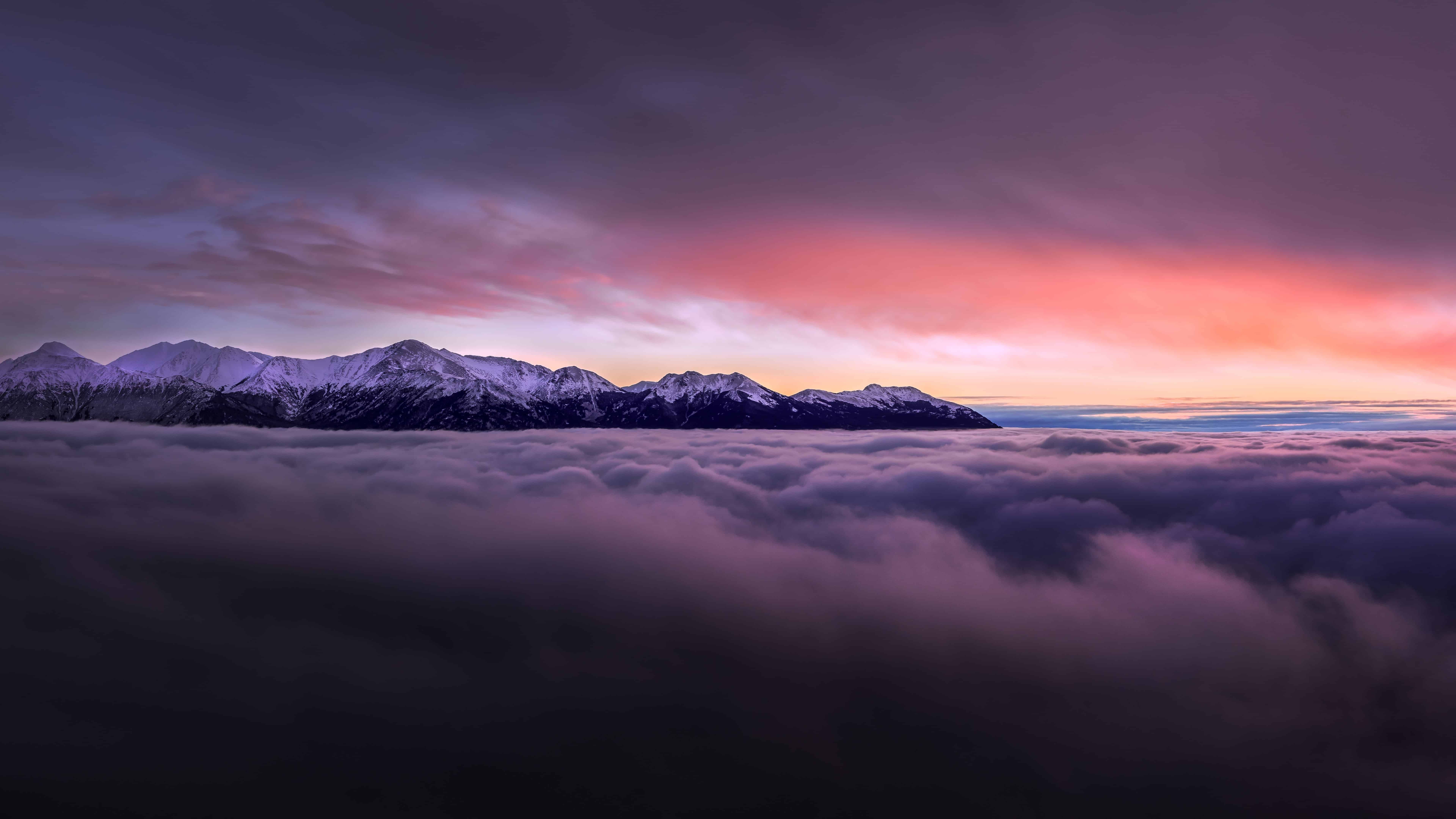 7680x4320 Sunset With Mountains Above Clouds. Wallpaper pc, Sunset wallpaper, Cool wallpaper for pc, Desktop