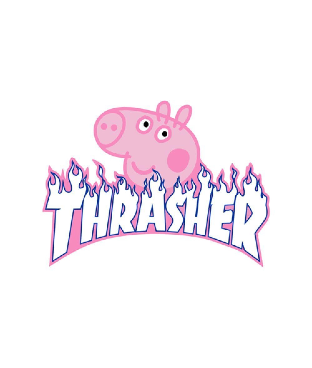 1000x1180 Peppa Pig X Thrasher Parody T Shirt. Clothing in 2019, Phone