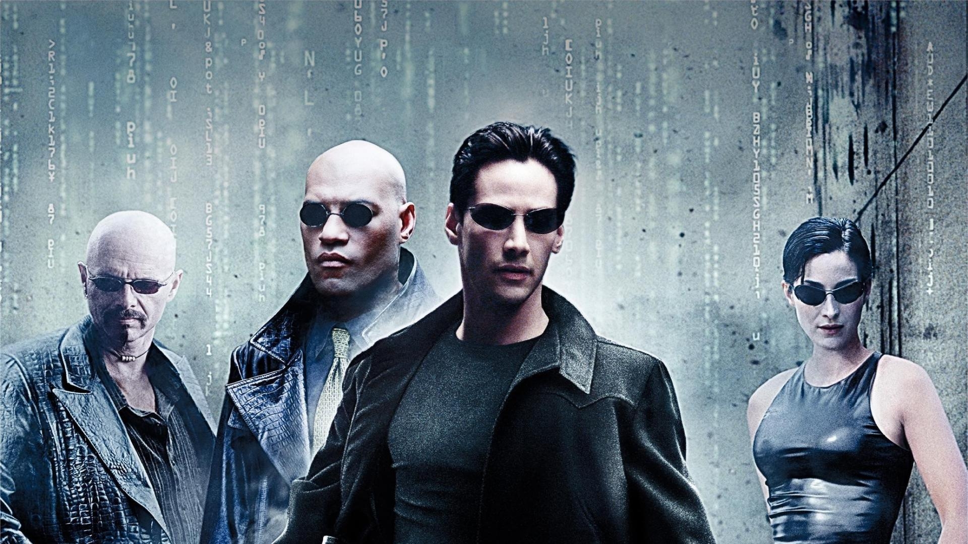 1920x1080 Carrieanne moss keanu reeves laurence fishburne morpheus neo, Desktop