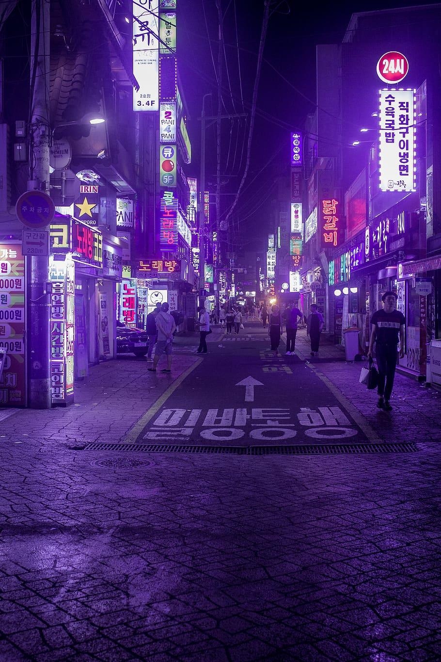 910x1370 HD wallpaper: seoul, south korea, cyberpunk, urban, city, Phone