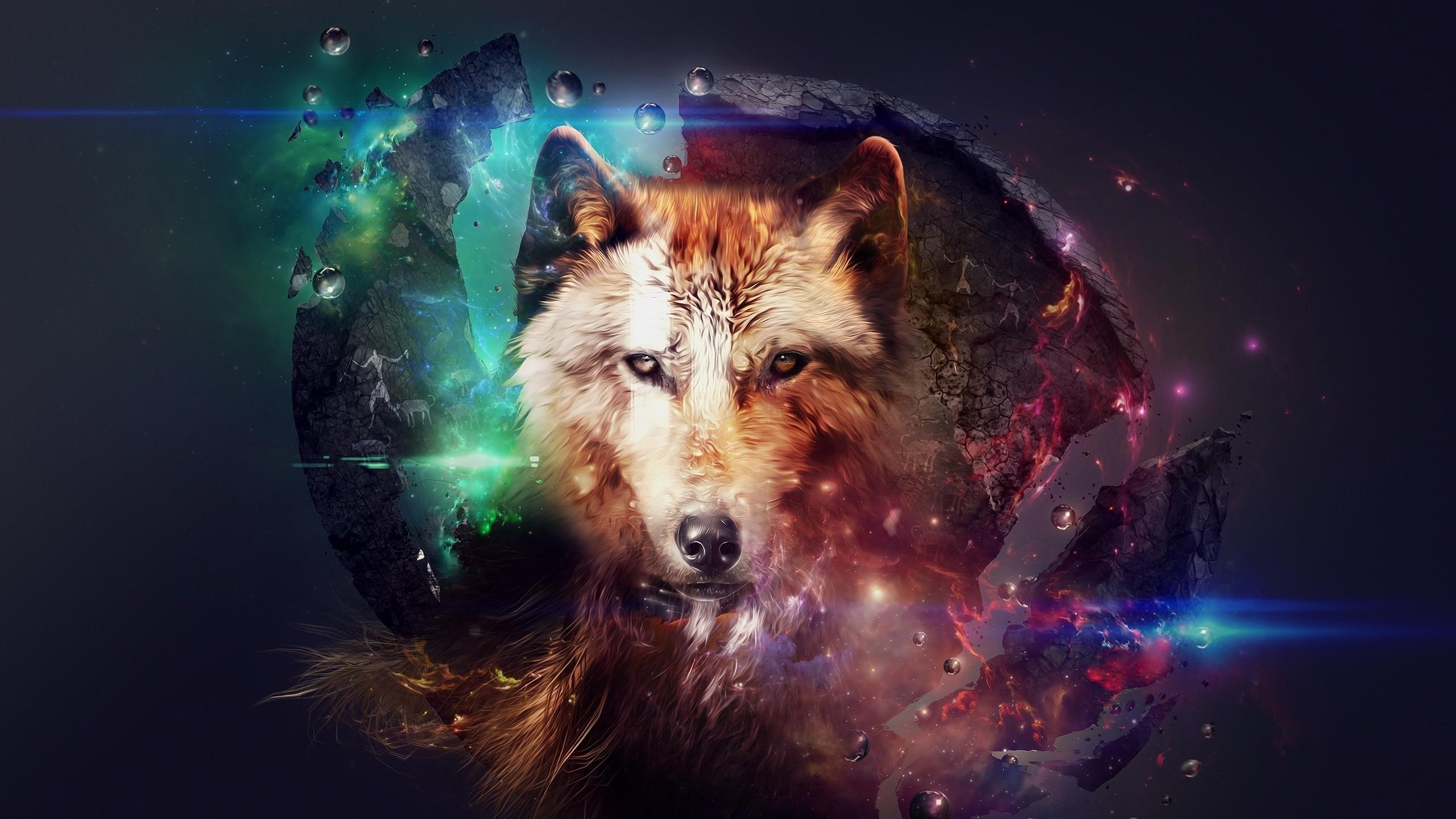 2560x1440 Wolf Art Wallpaper, Desktop