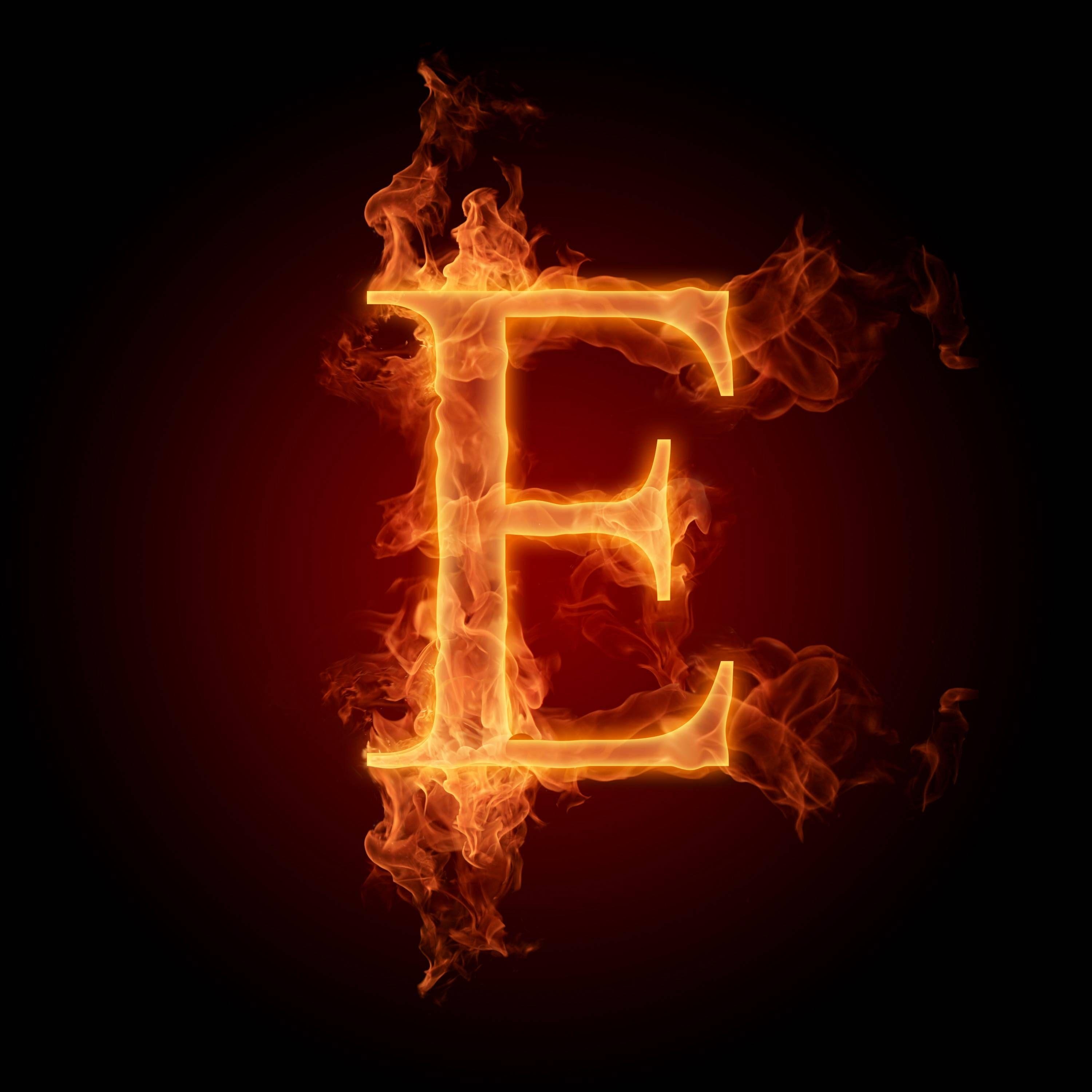 3000x3000 Burning Letters Wallpaper E 270x180 Burning Fire Letters, Phone