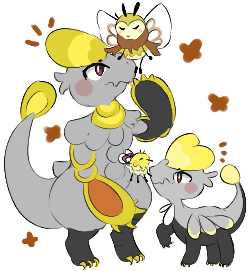 980x1060 Ribombee, Jangmo O, And Hakamo O. Pokemon. Pokemon Sun, Phone