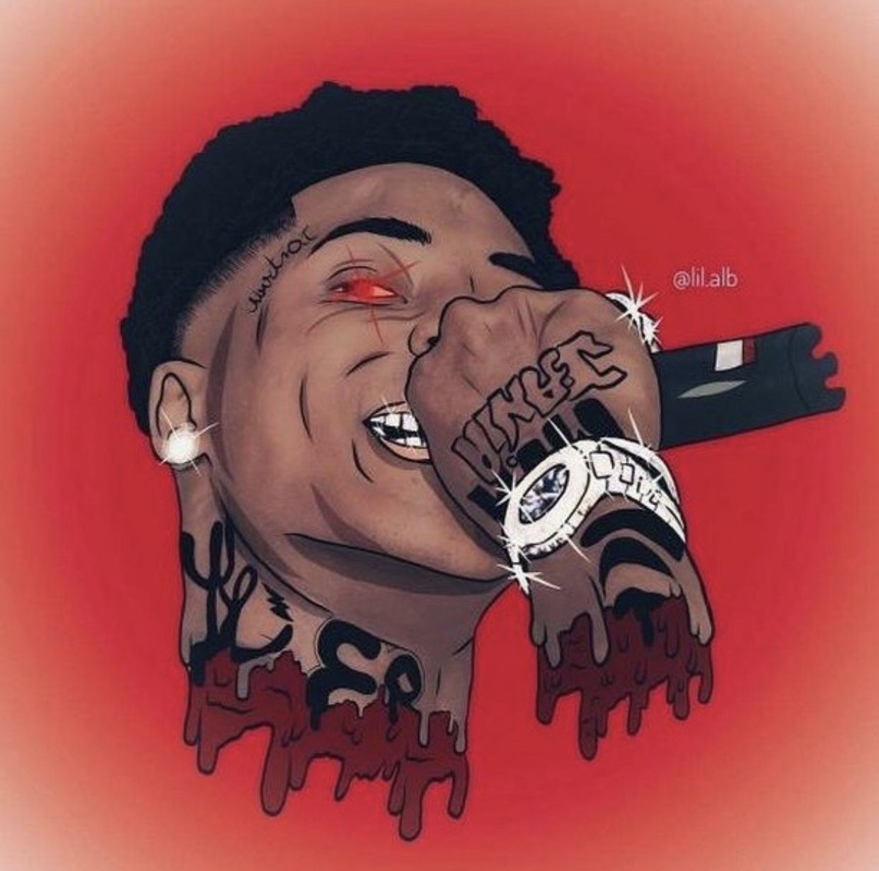 1250x1240 Nba Youngboy Cartoon Wallpaper, Desktop