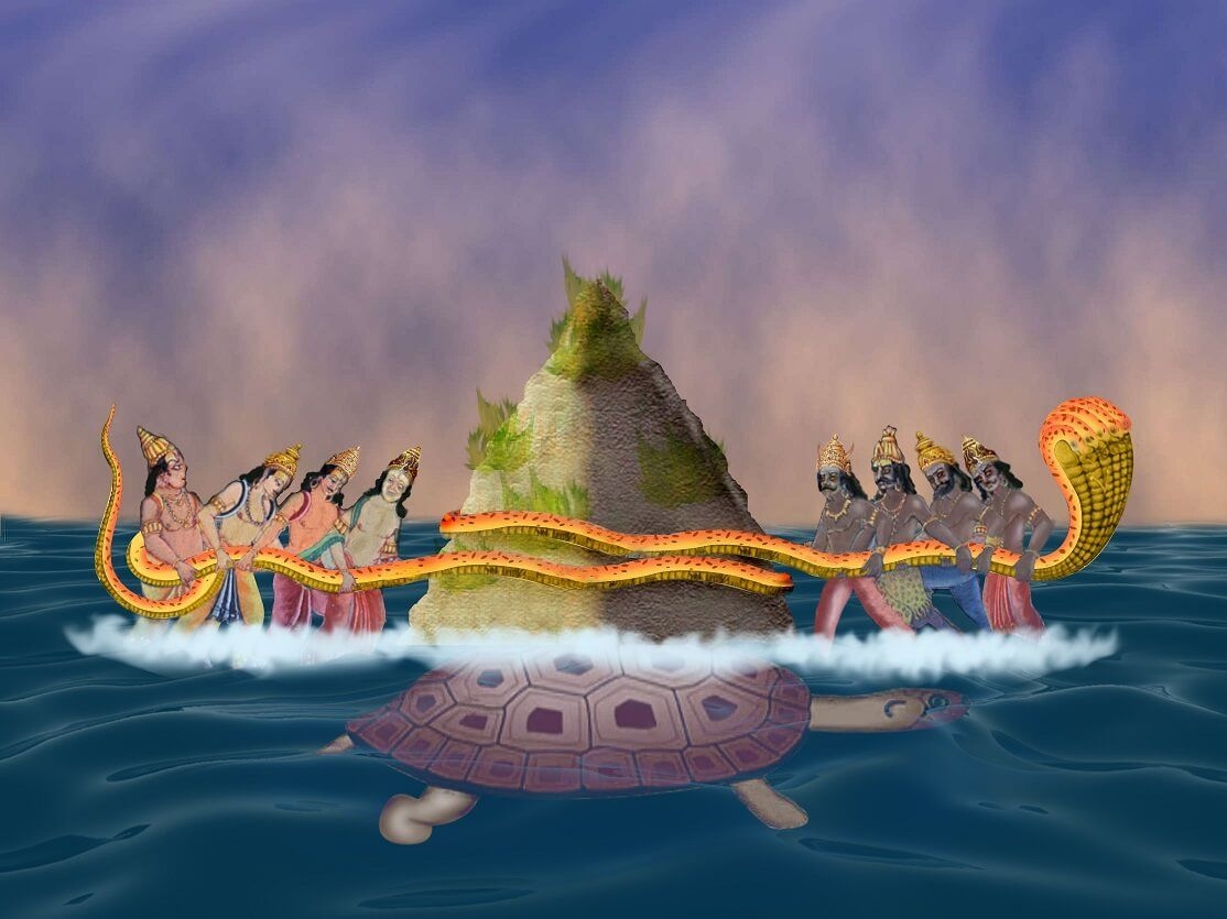 1120x840 The Underlying symbolism of the Samudra Manthan • The Mysterious India, Desktop