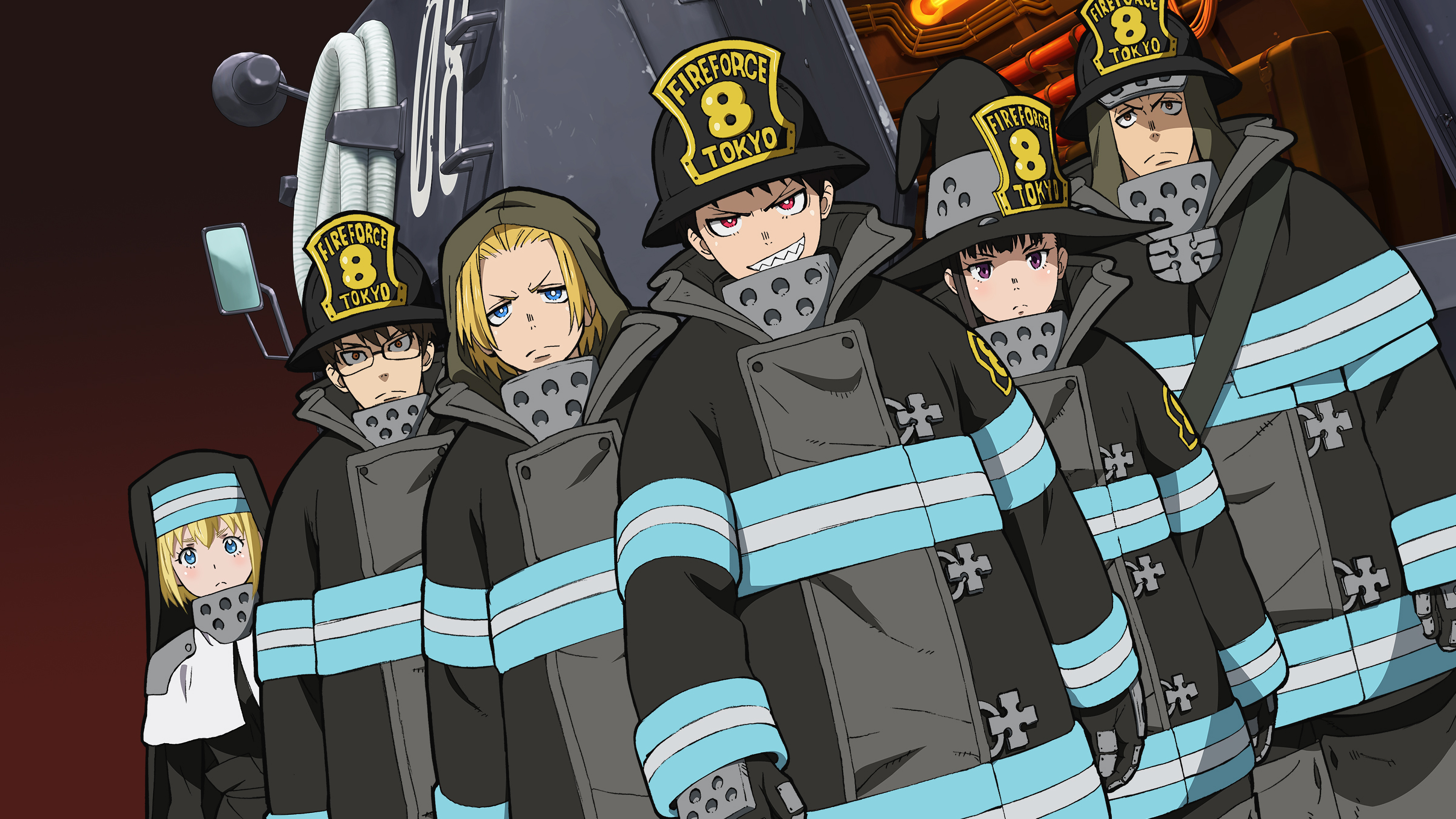 3840x2160 Fire Force Characters Special Fire Force Company 8 4K, Desktop