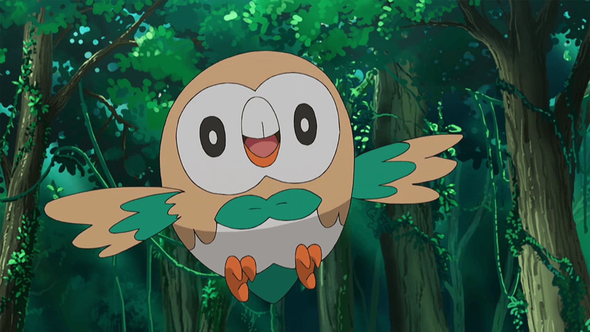 1920x1080 Ash's Rowlet. Pokémon, Desktop