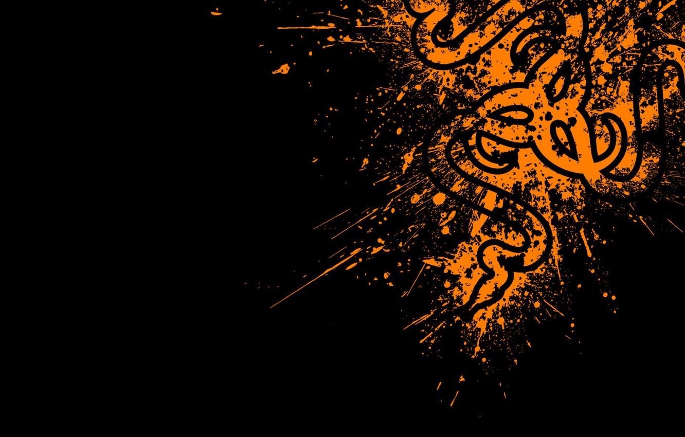 1340x850 Wallpaper Orange, Logo, Razer image for desktop, section hi, Desktop