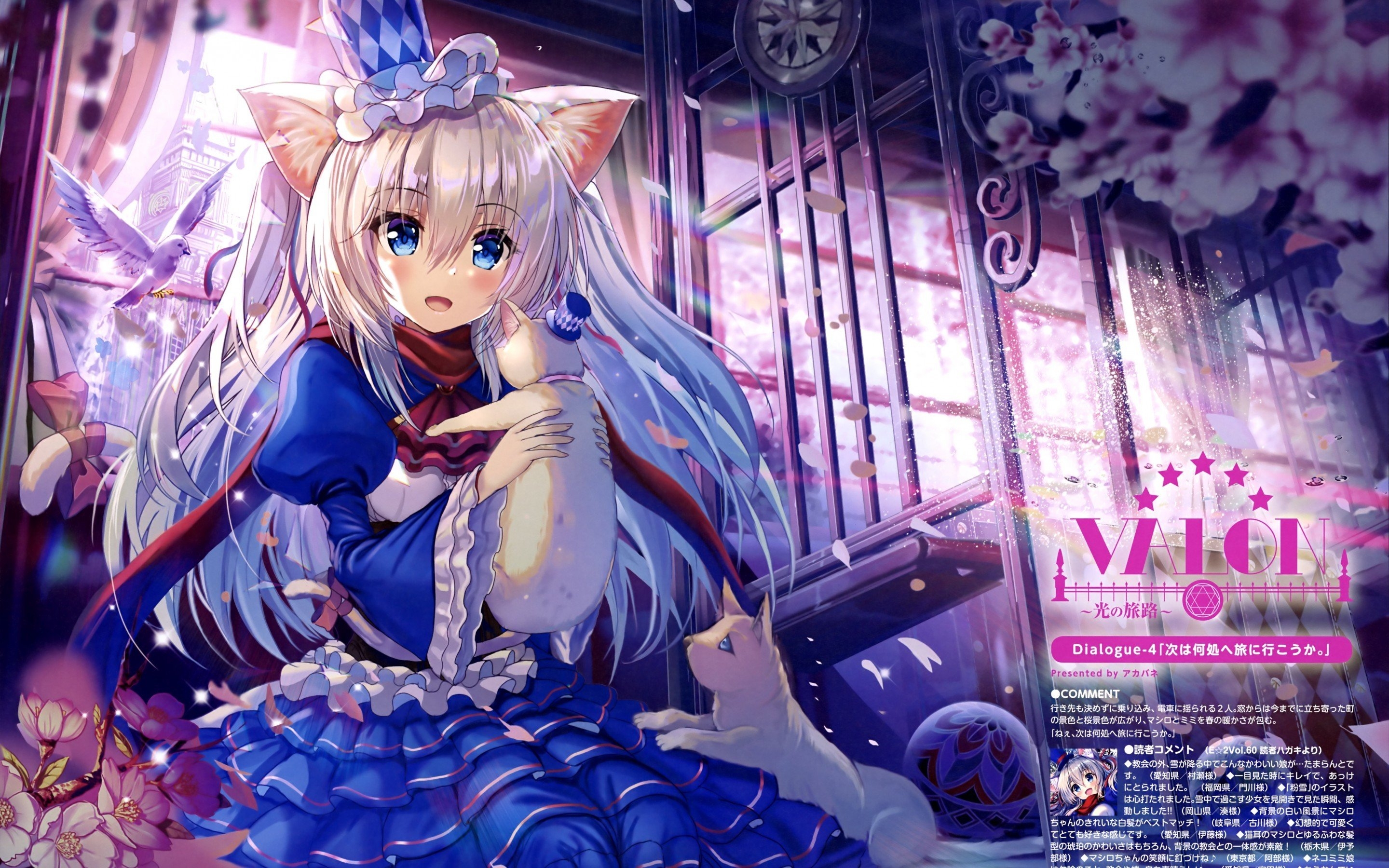 2880x1800 Download  Anime Cat Girl, Animal Ears, Loli, Blue Dress, Desktop