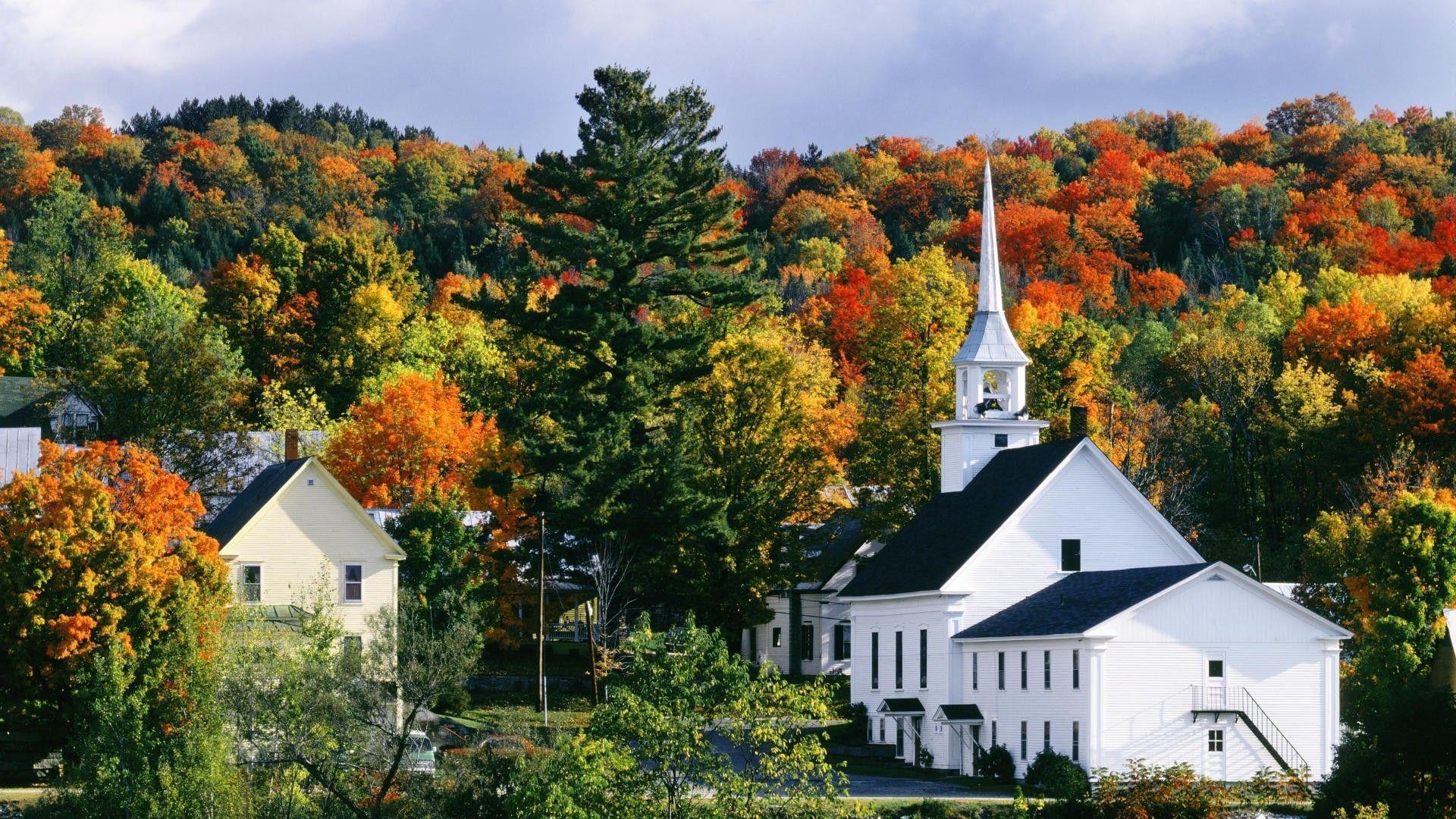 1920x1080 Autumn in New England, Vermont HD Wallpaper, Desktop