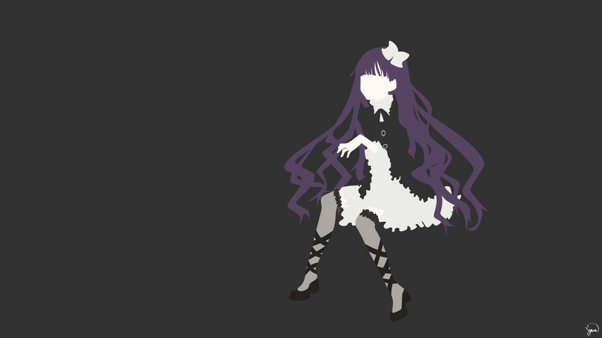 1920x1080 Minimalism Shiki Gray Background Gothic Lolita Sunako Kirishiki Wallpaper:, Desktop